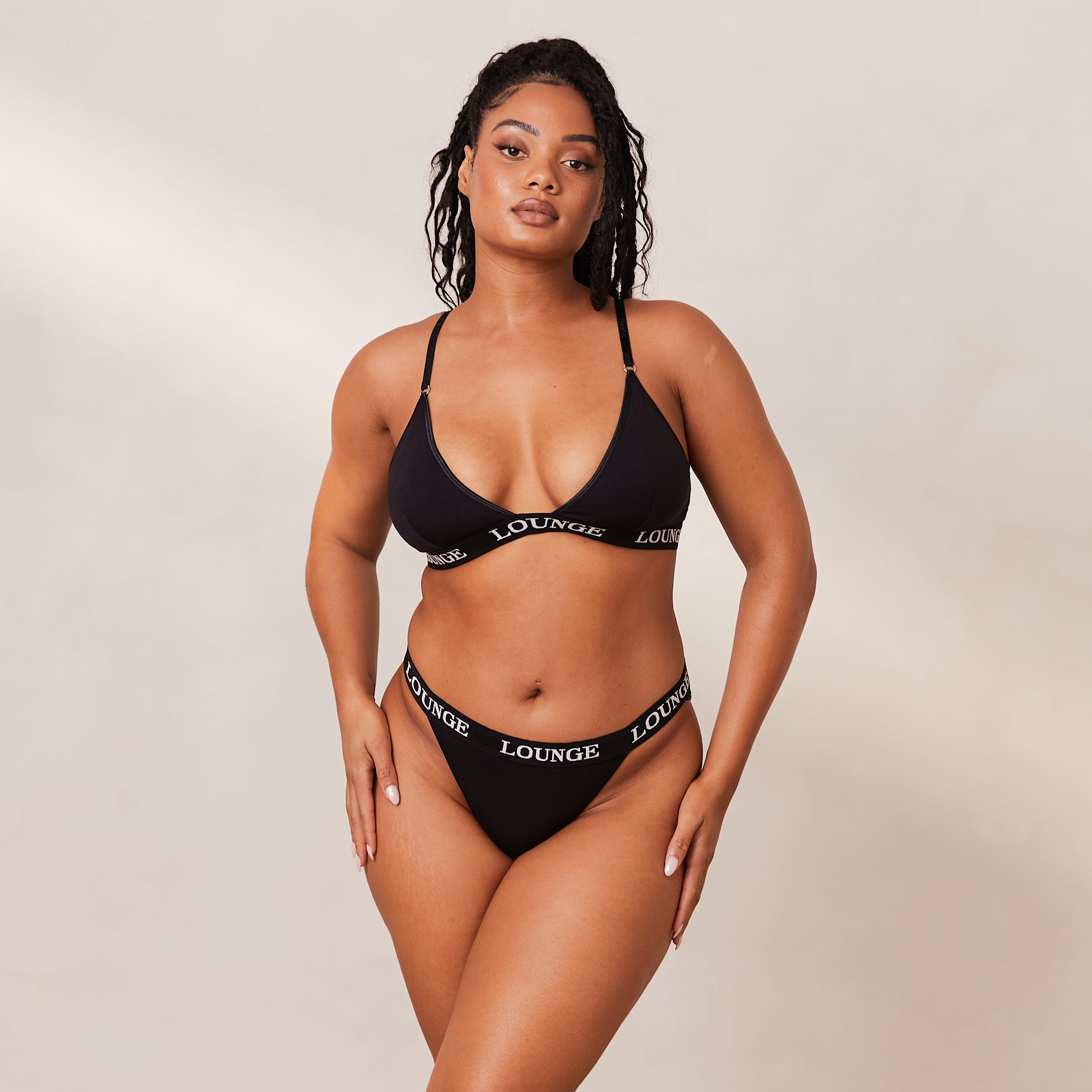 Bamboo Triangle Bra - All Black - Image 19