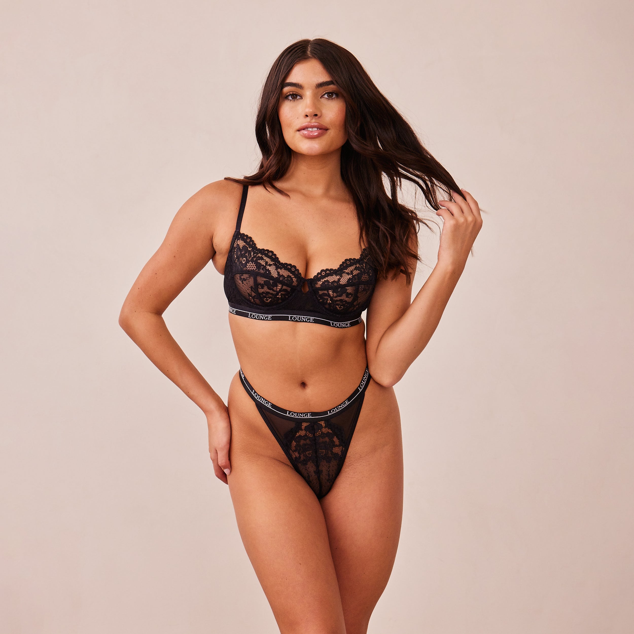 Blossom Balcony Bra - Black