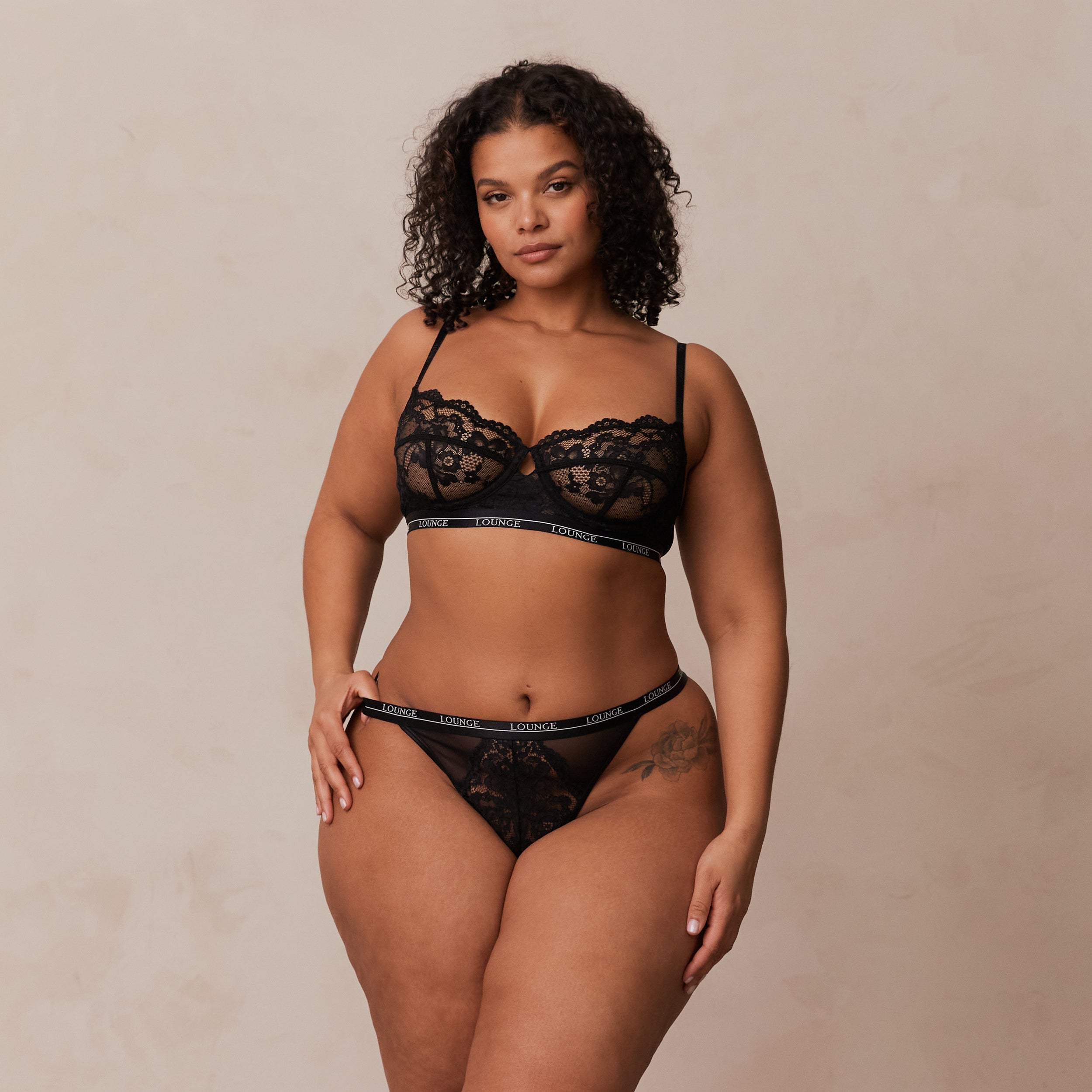 Blossom Balcony Bra - Black - Image 5