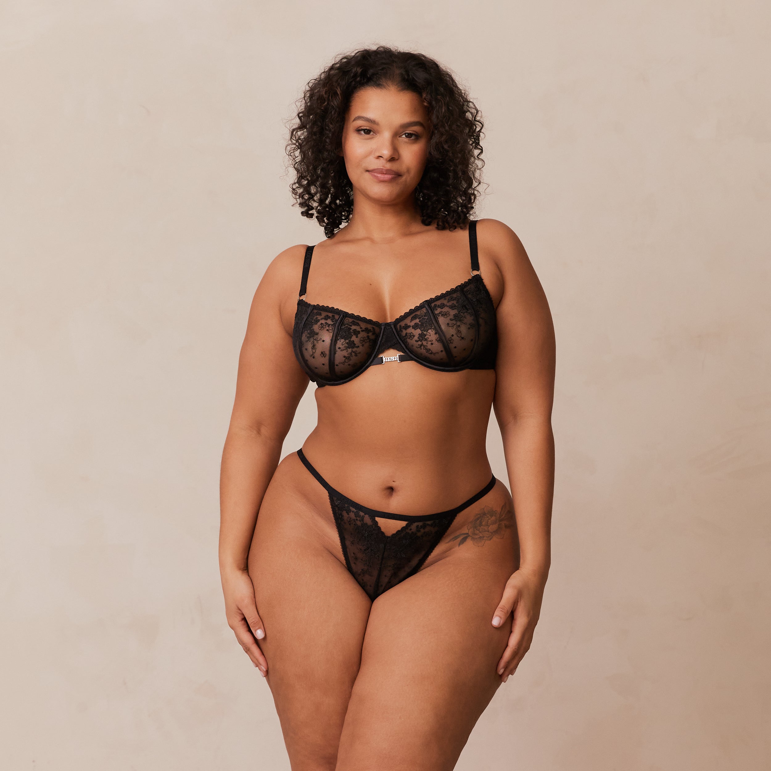 Flirt Balcony Bra - Black - Image 19