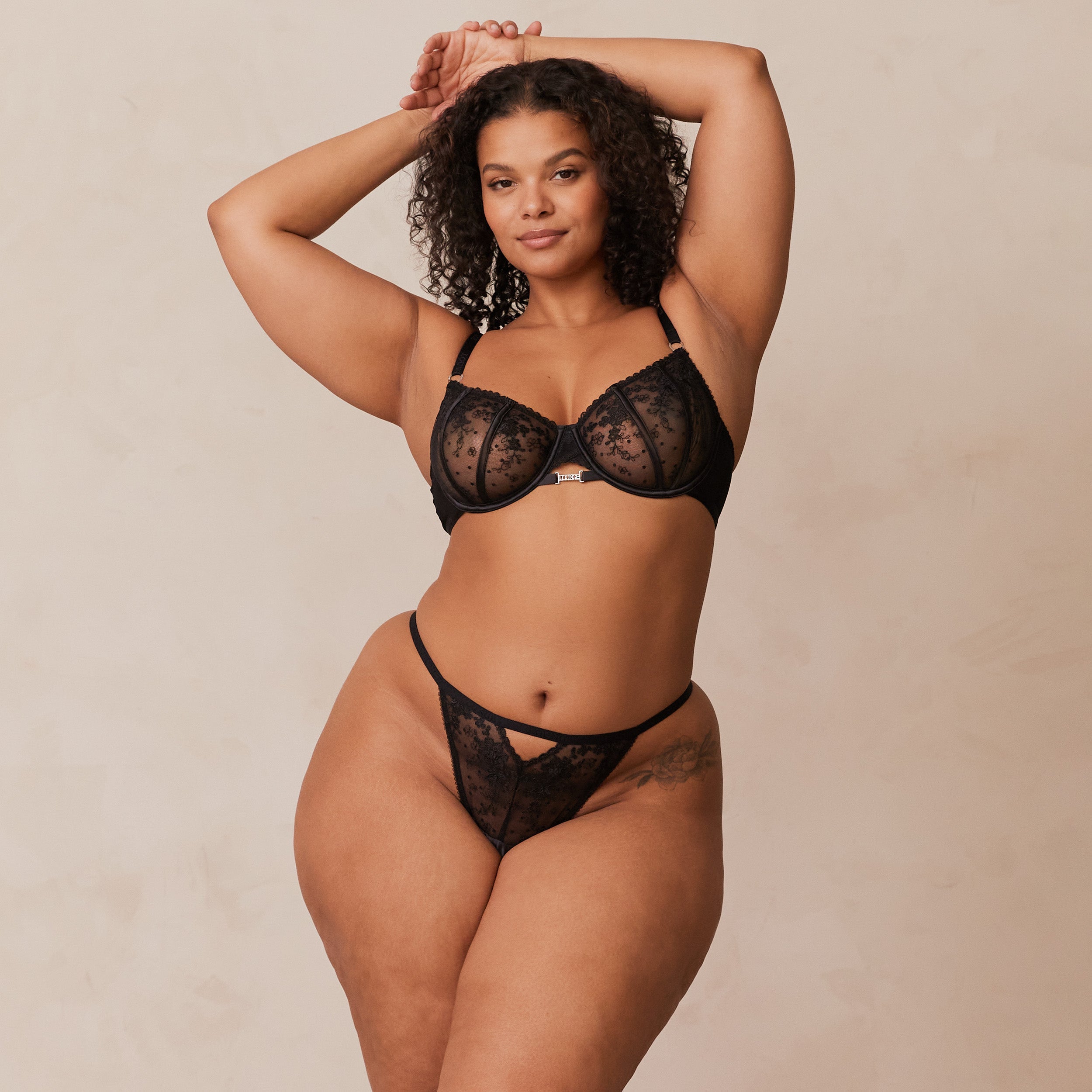Flirt Balcony Bra - Black - Image 7
