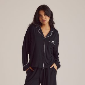 Modal Pyjama Shirt - Black
