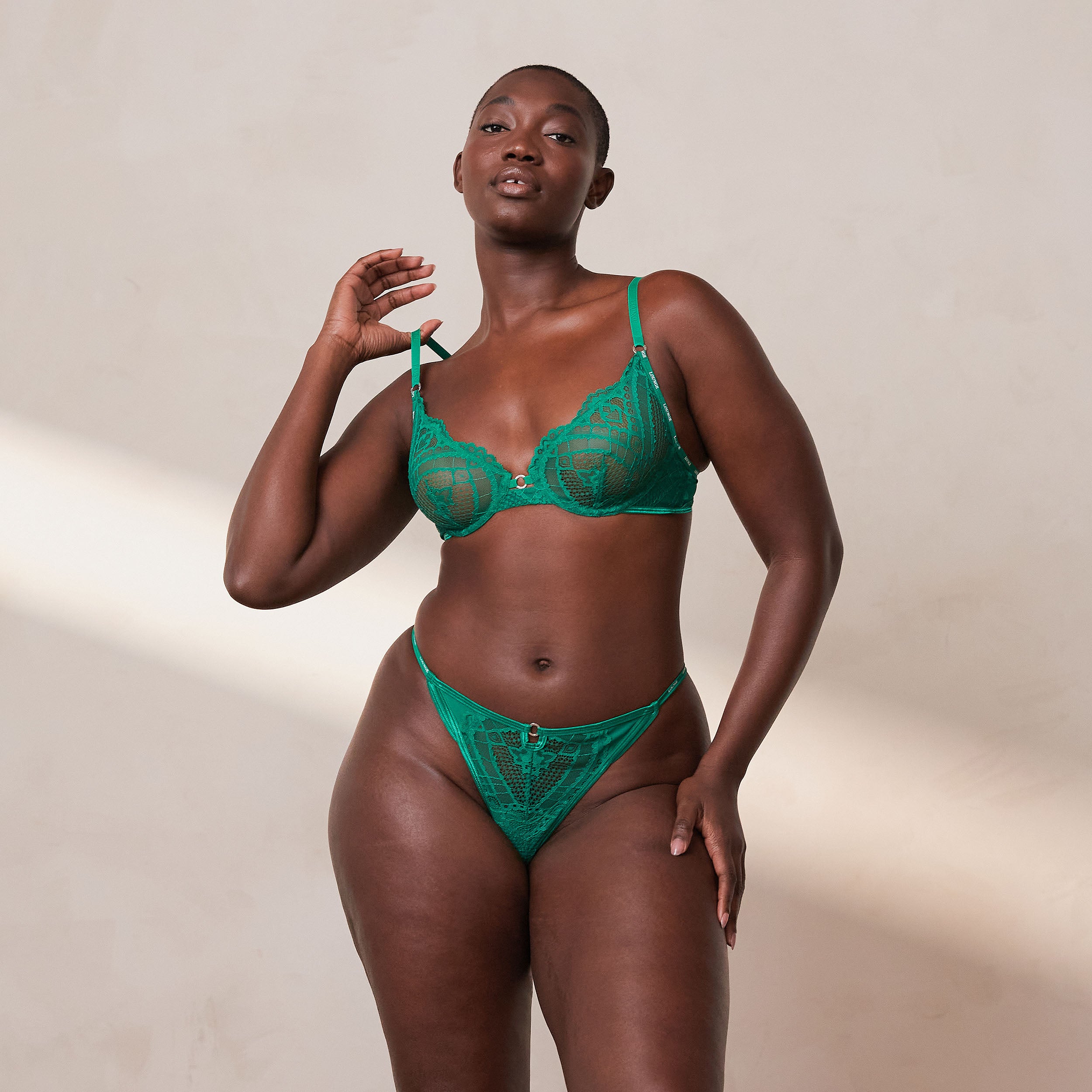 Charmed Balcony Bra - Emerald - Image 7