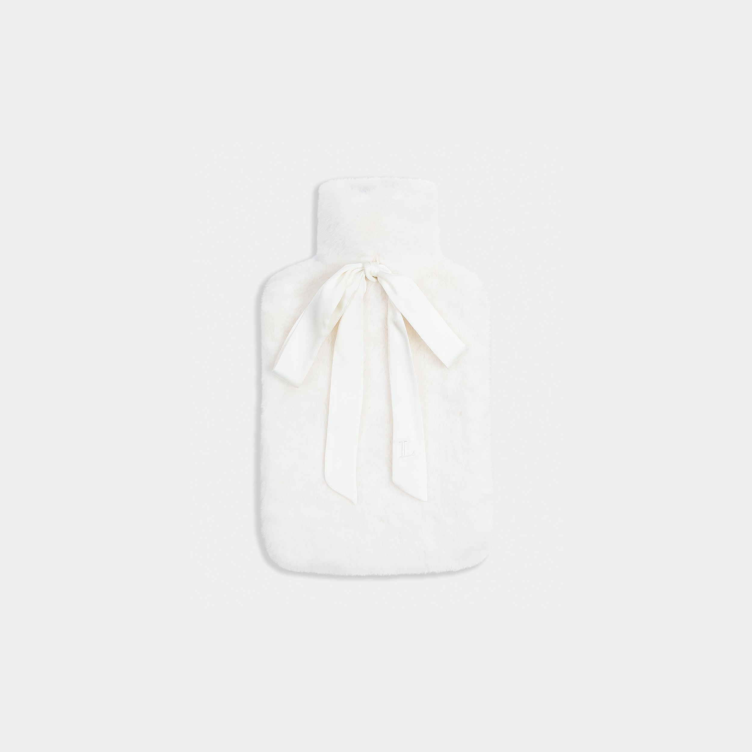 Faux Fur Hot Water Bottle - Ivory