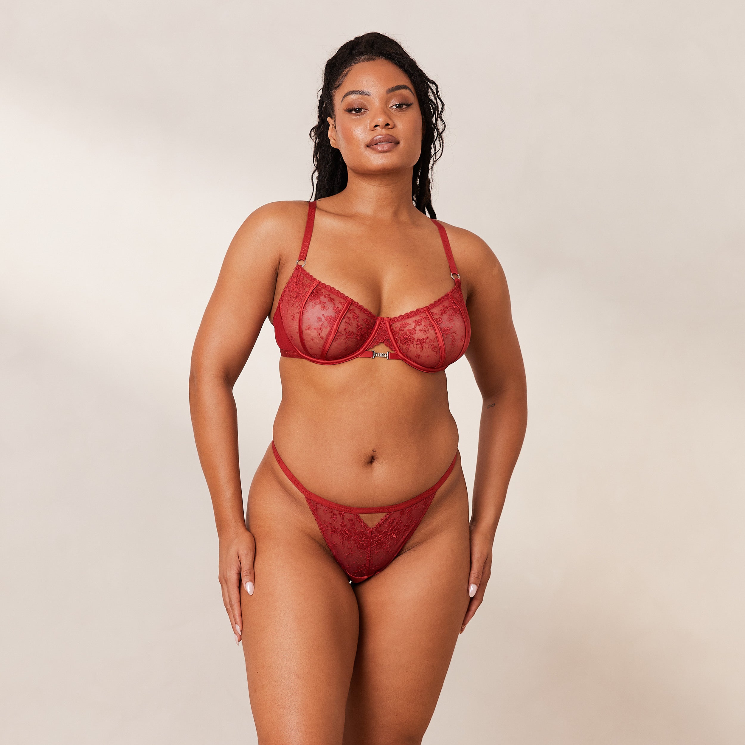Flirt Balcony Bra - Maroon - Image 7