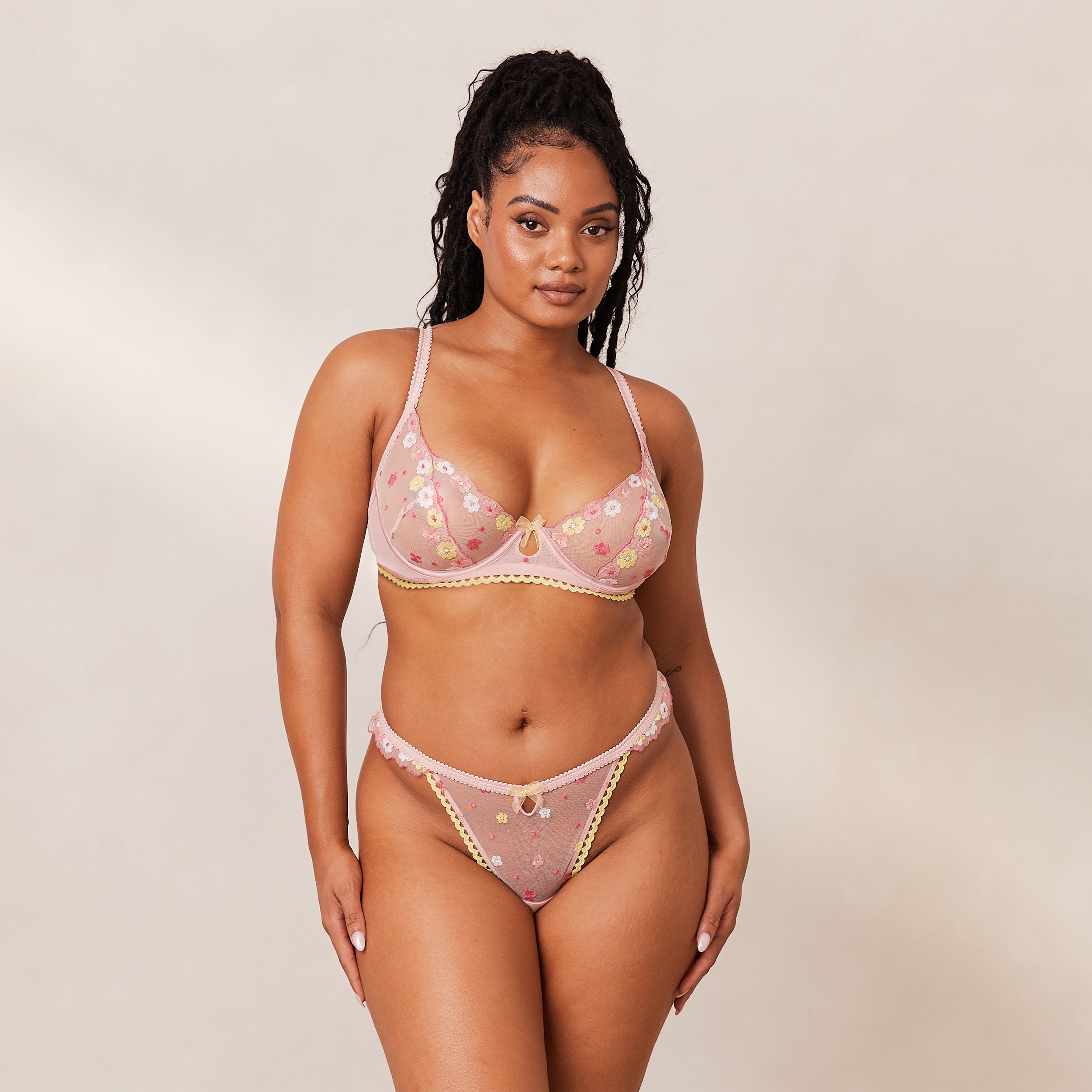 Fleur Balcony Bra - Pink - Image 7