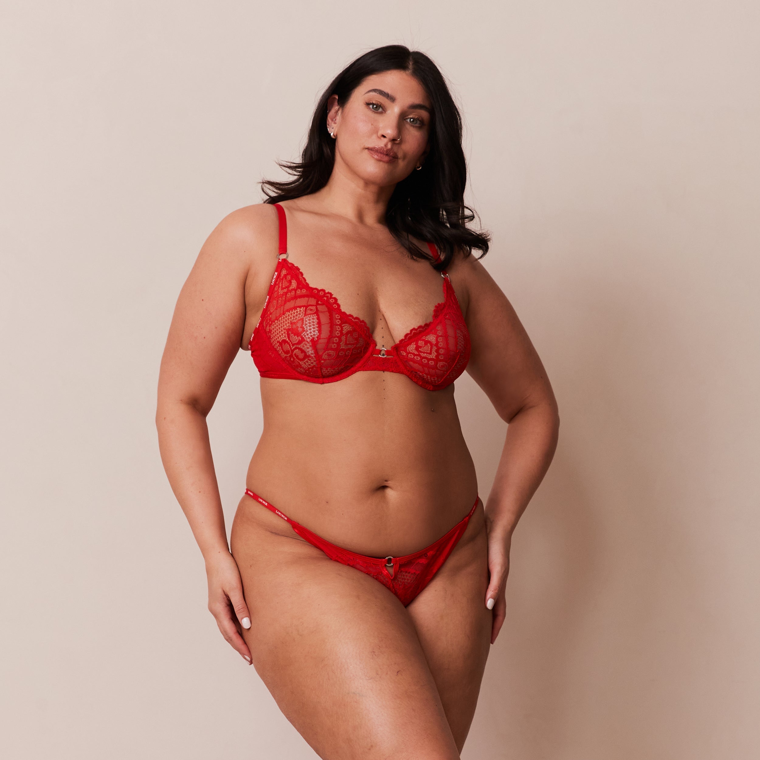 Charmed Balcony Bra - Red - Image 19