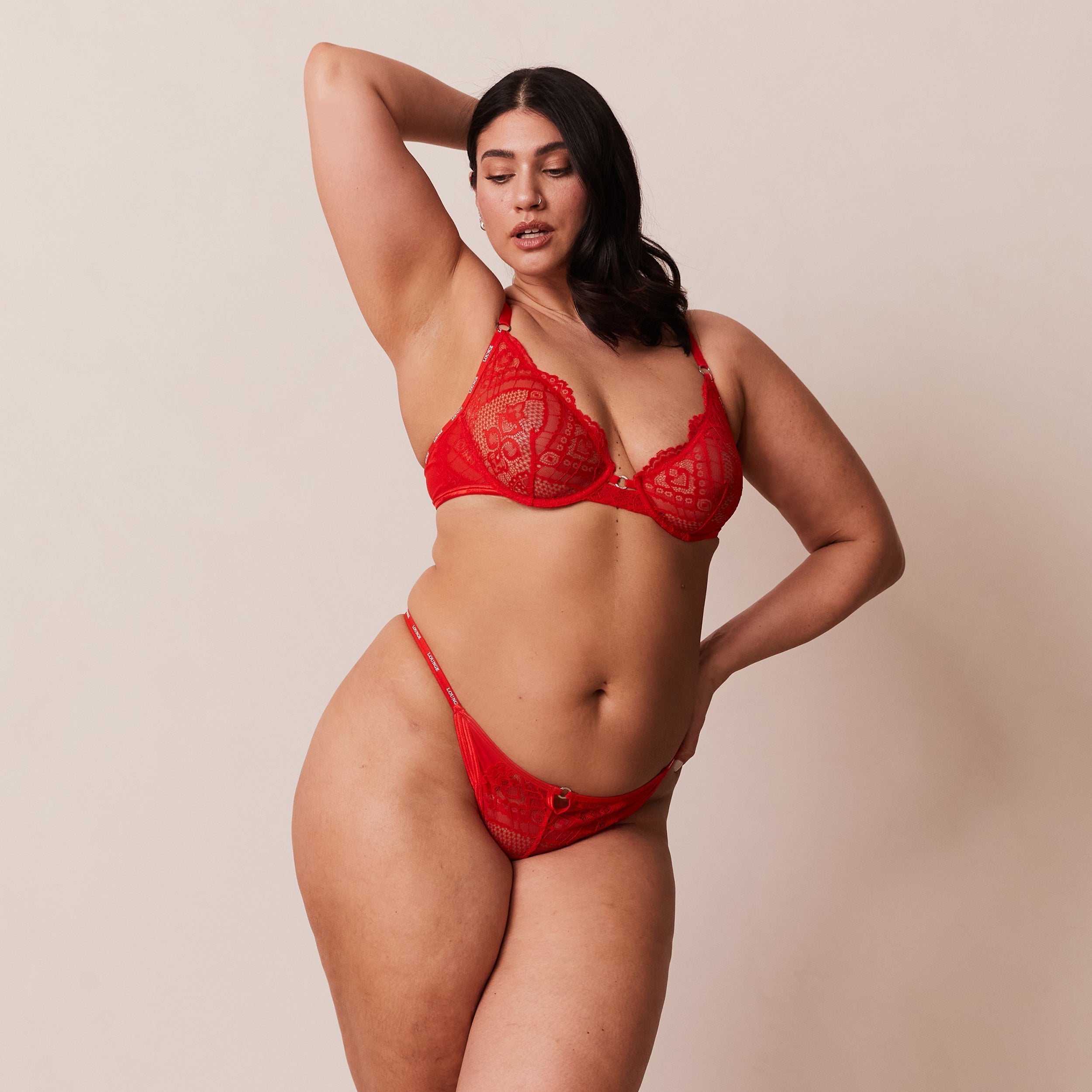 Charmed Balcony Bra - Red - Image 7