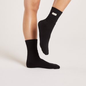 Logo Crew Socks (2-Pack) - Black