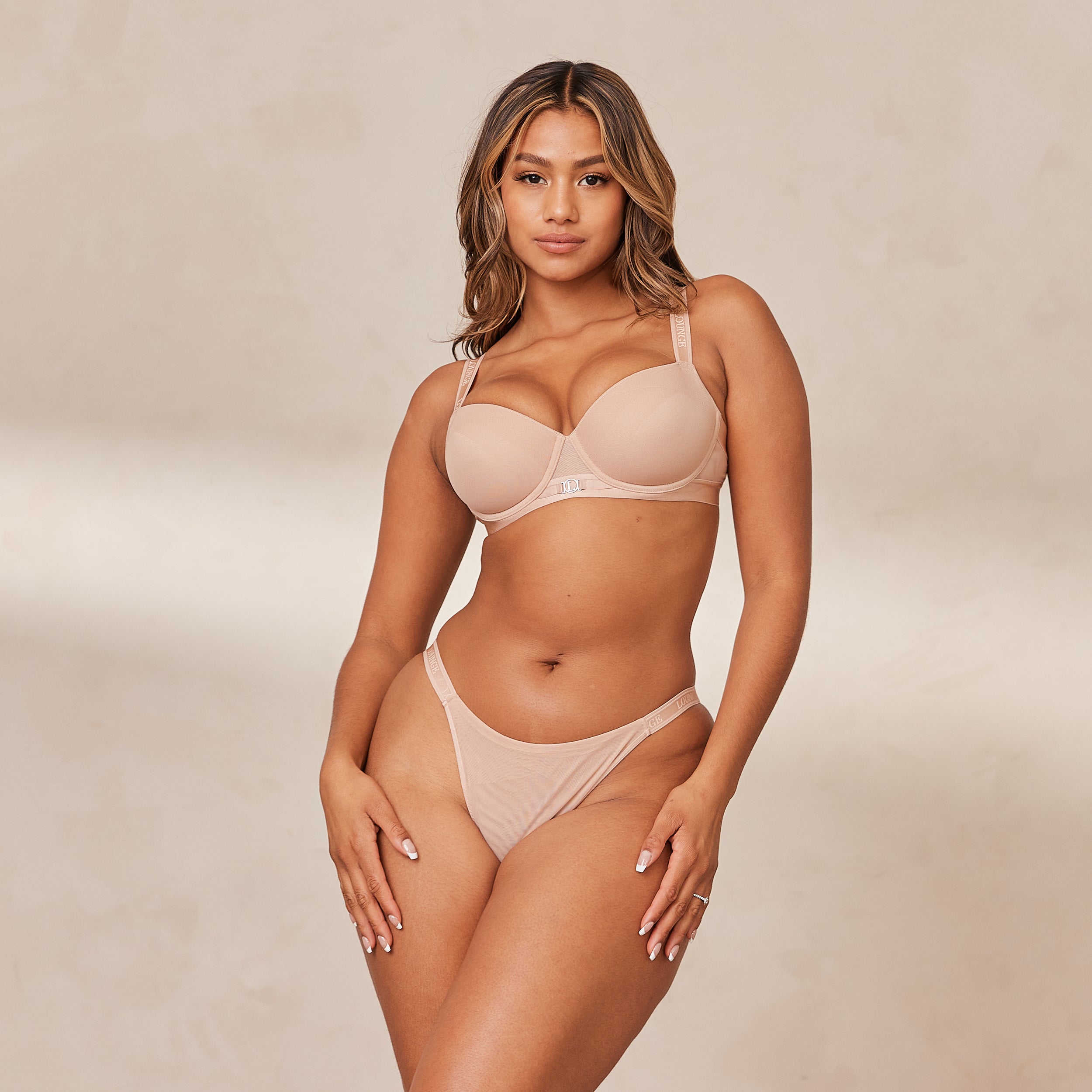 Smooth Mesh T-shirt Bra - Taupe - Image 7