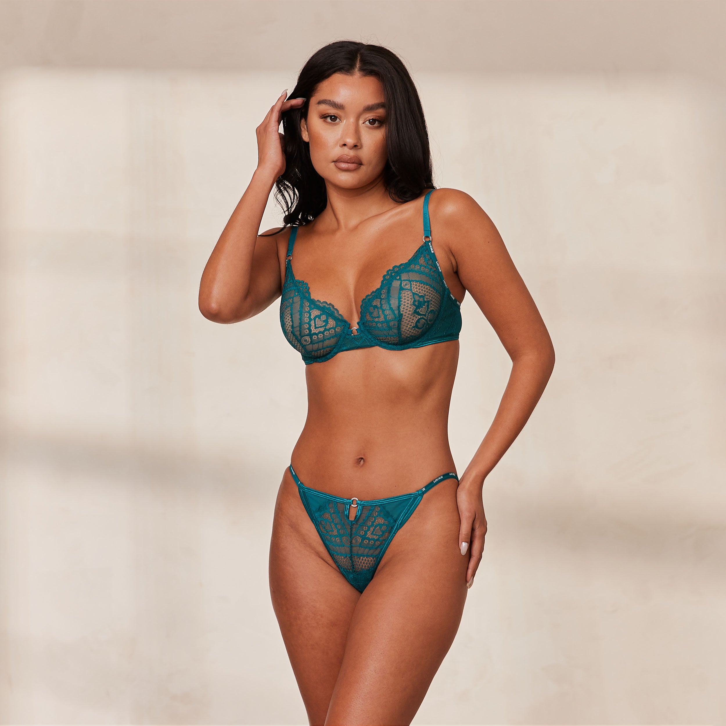 Charmed Balcony Bra - Turquoise - Image 13