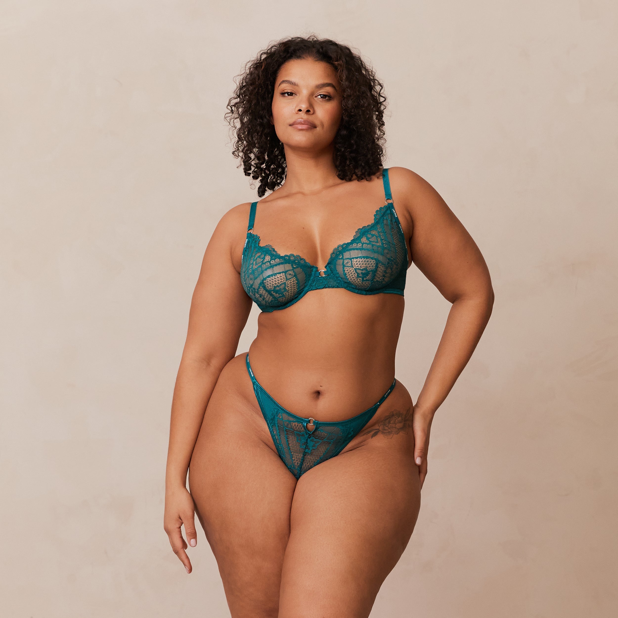 Charmed Balcony Bra - Turquoise - Image 7
