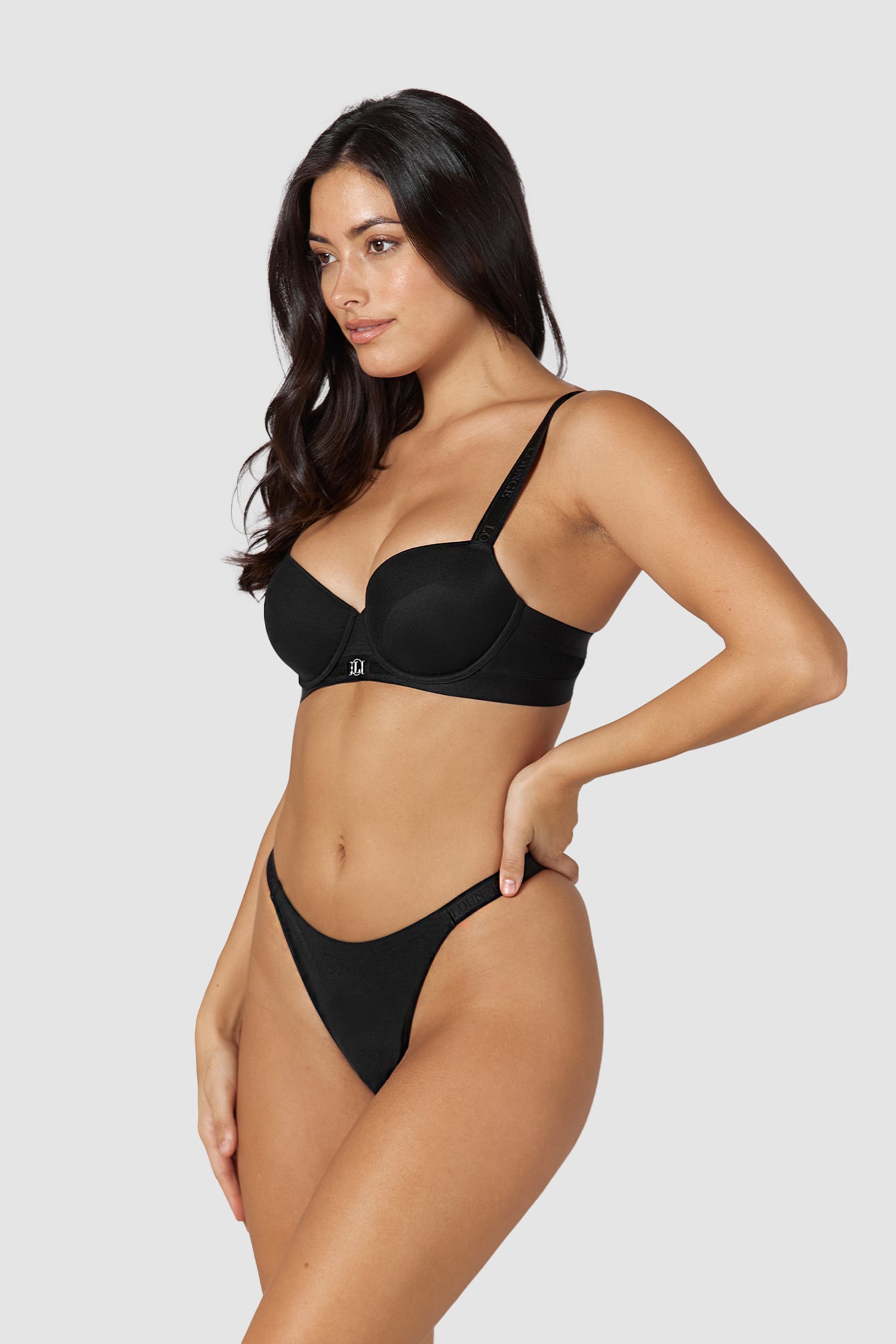 Smooth Mesh T-shirt Bra - Black - Image 19