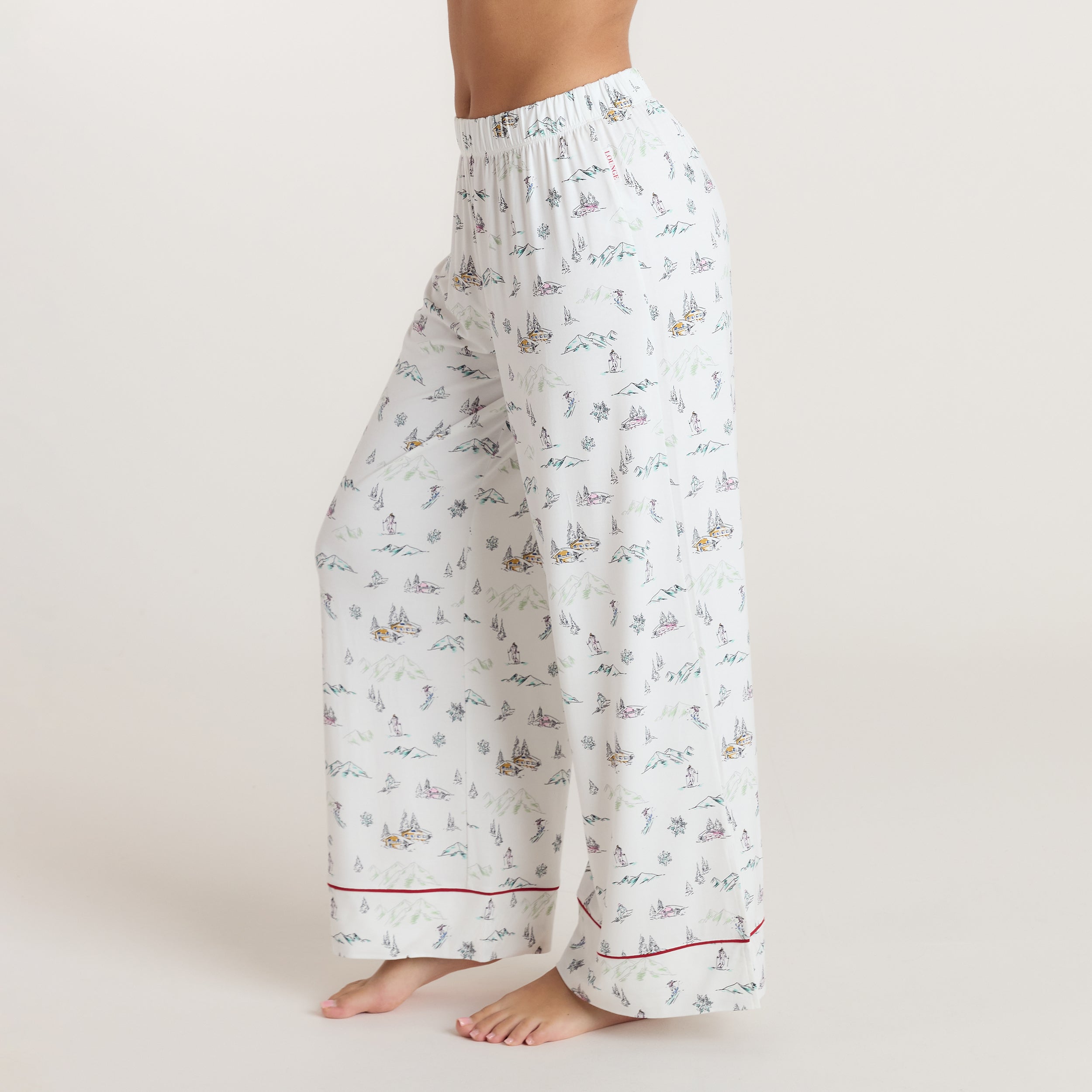Alpine Dreams Pyjama Bottoms - Ski Print - Image 2