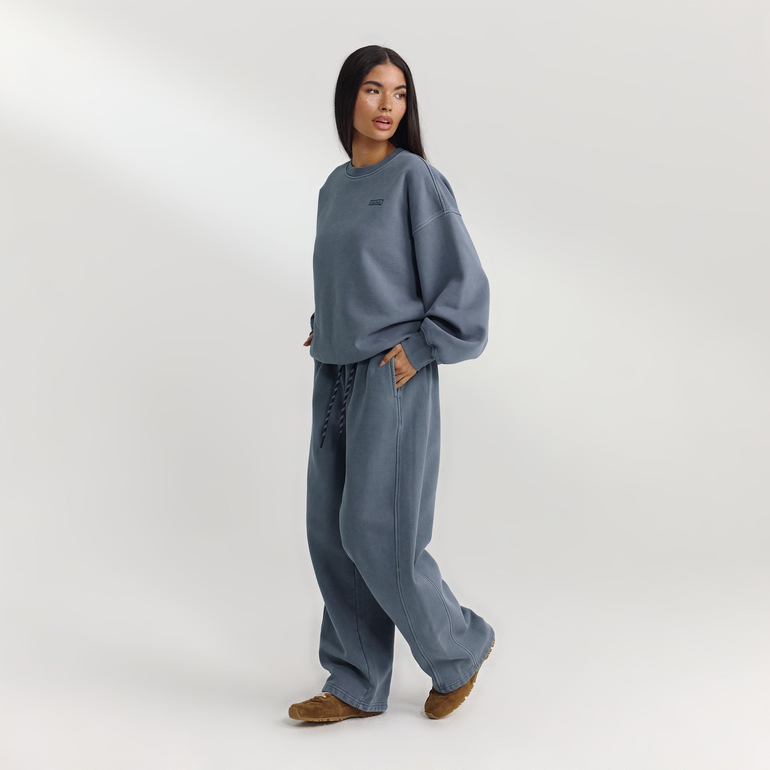 Oversized Jumper - Washed Blue - Image 3