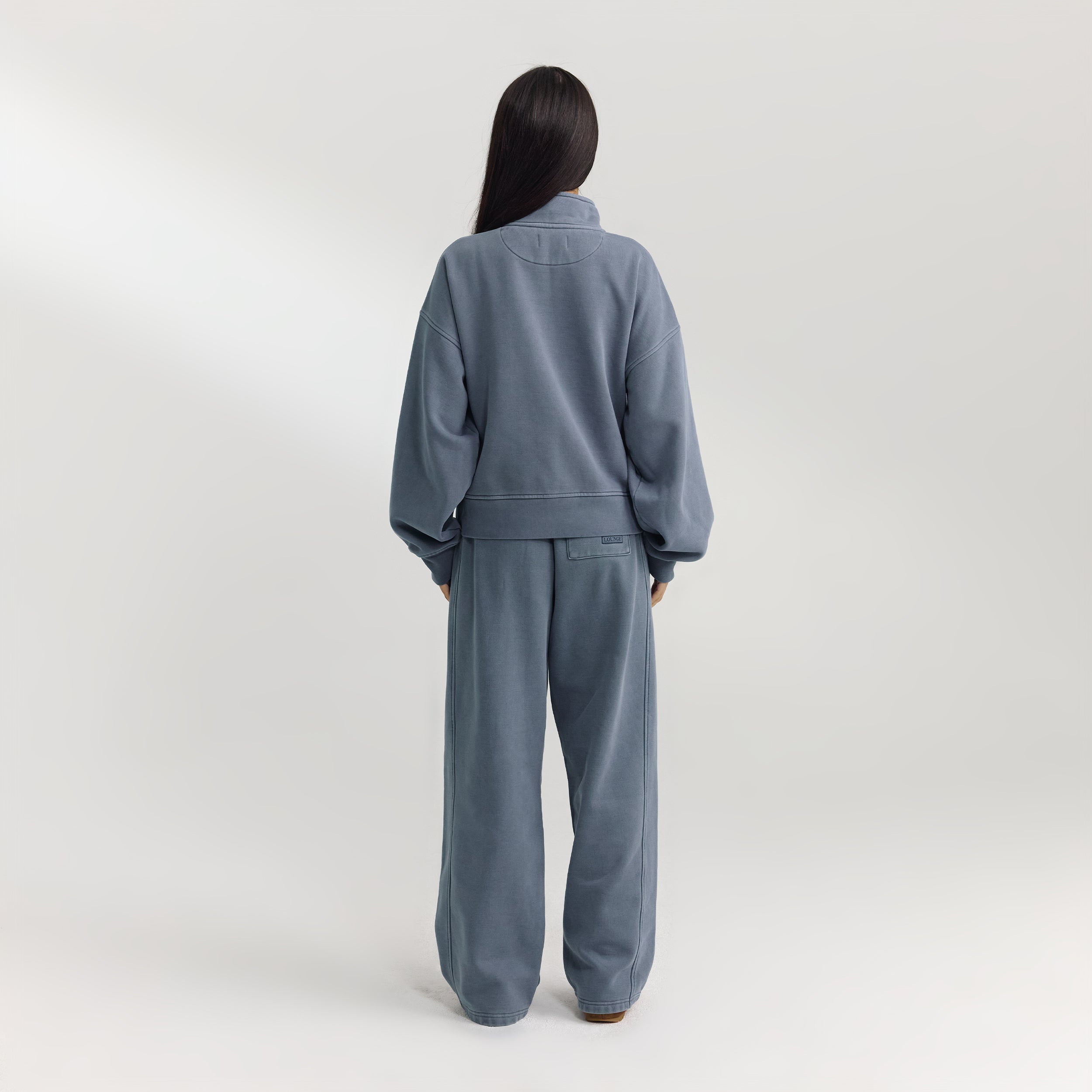 Straight-Leg Joggers - Washed Blue - Image 3