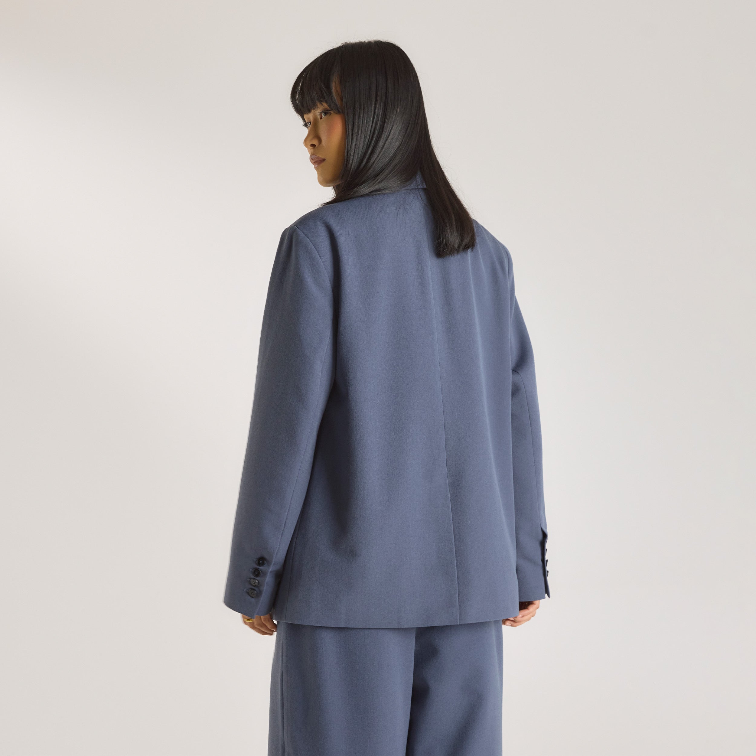 Oversized Blazer - Blue - Image 2