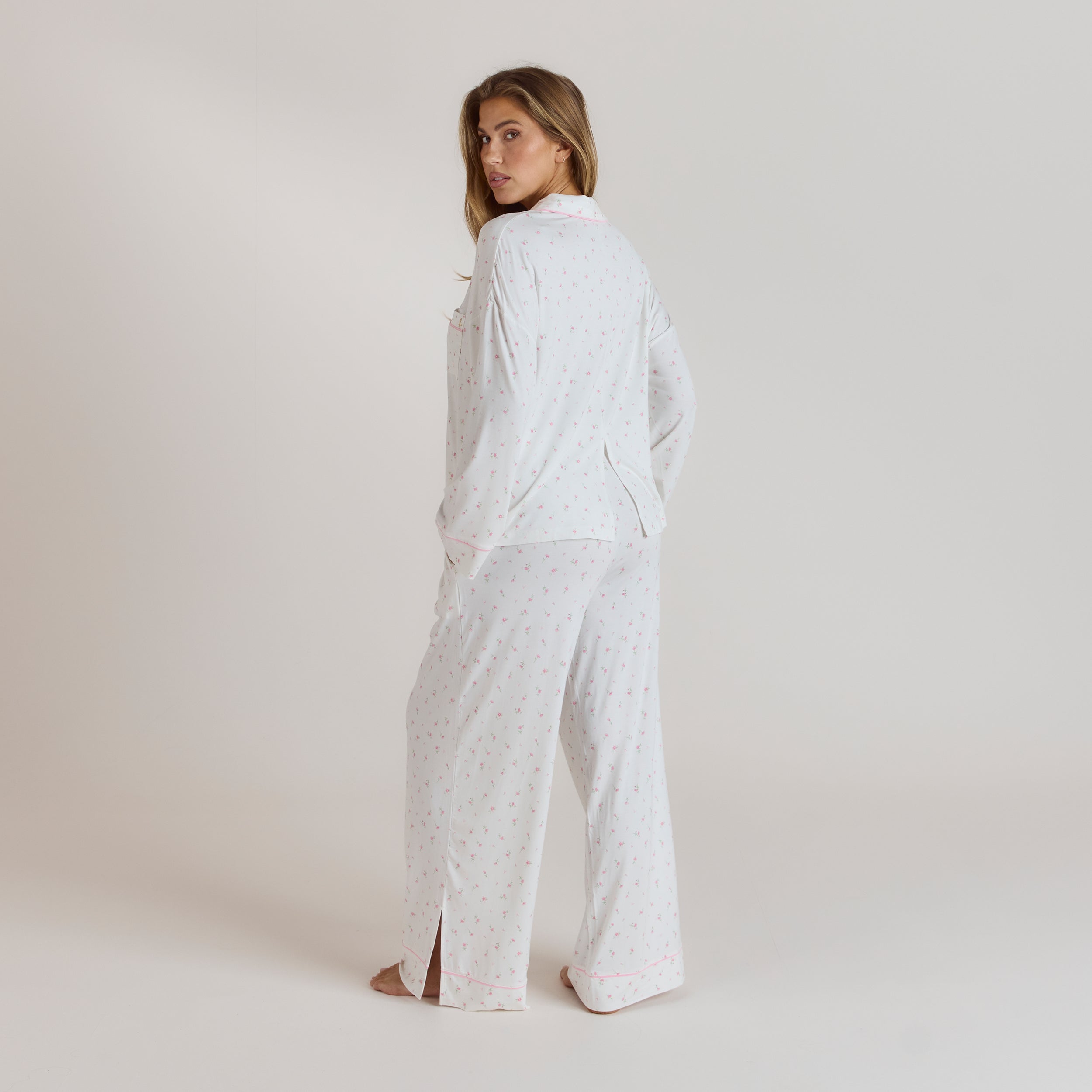 Modal Pyjama Bottoms - Floral Print - Image 4