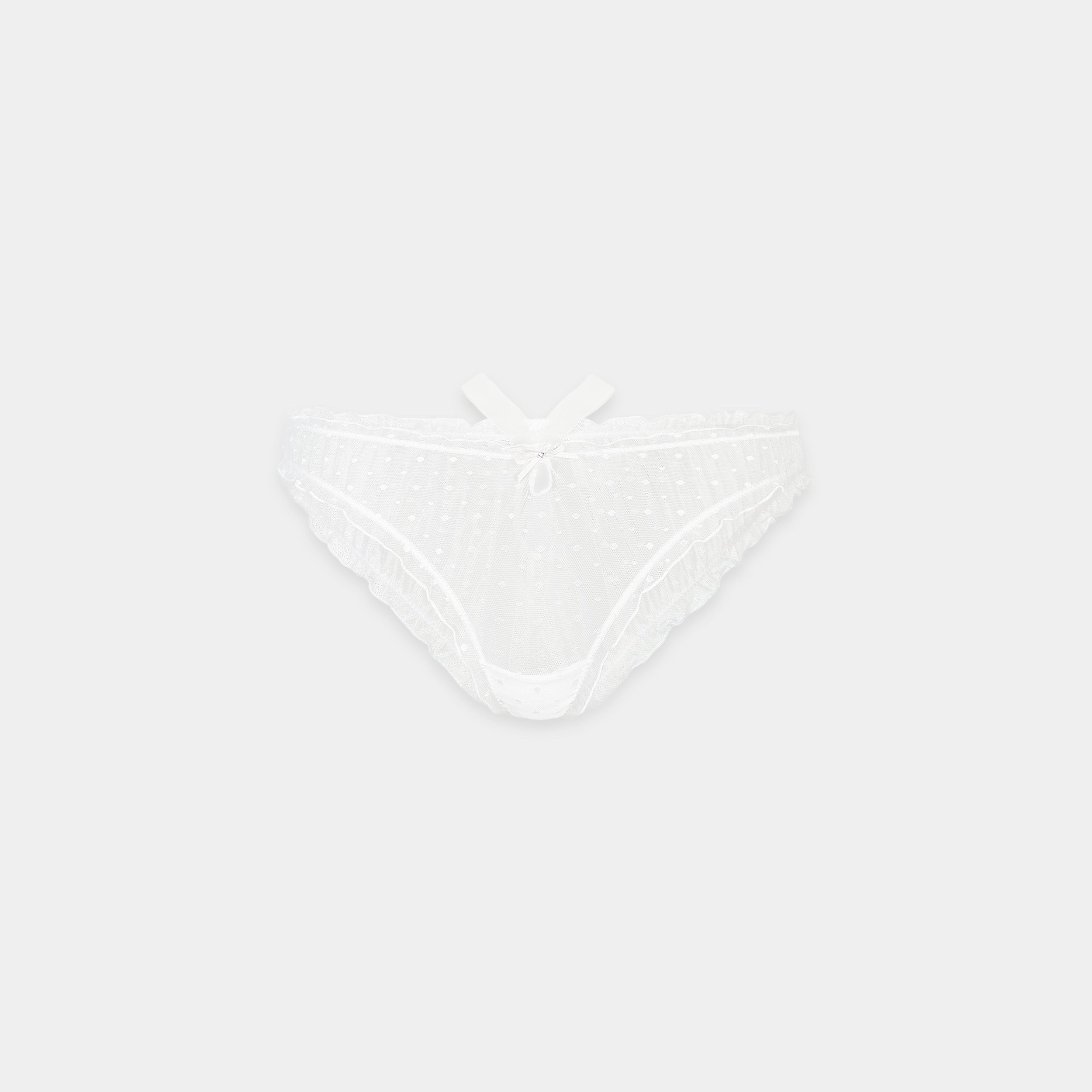 Polka Dot Brazilian Briefs - White - Image 6