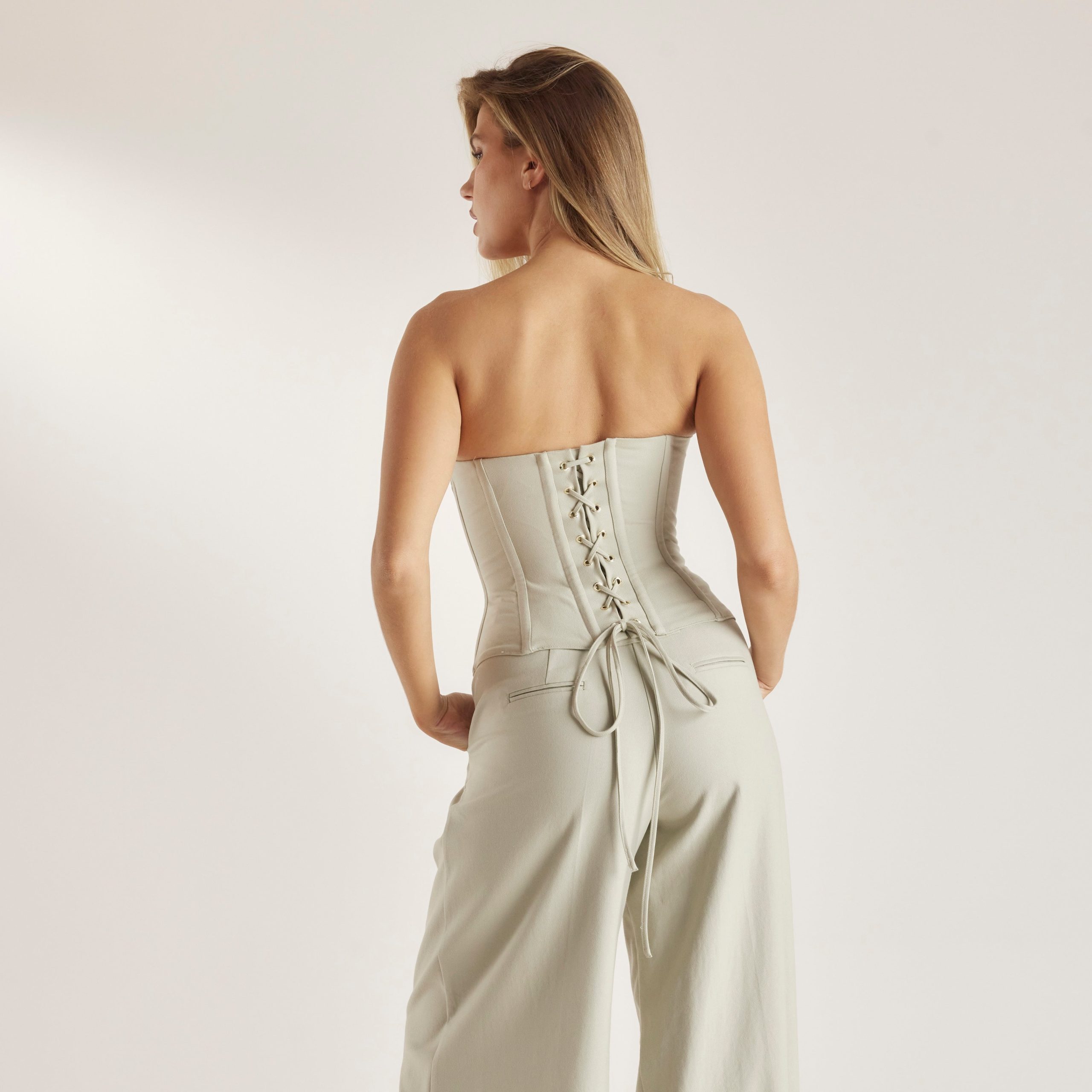 Bandeau Corset Top - Sage - Image 2