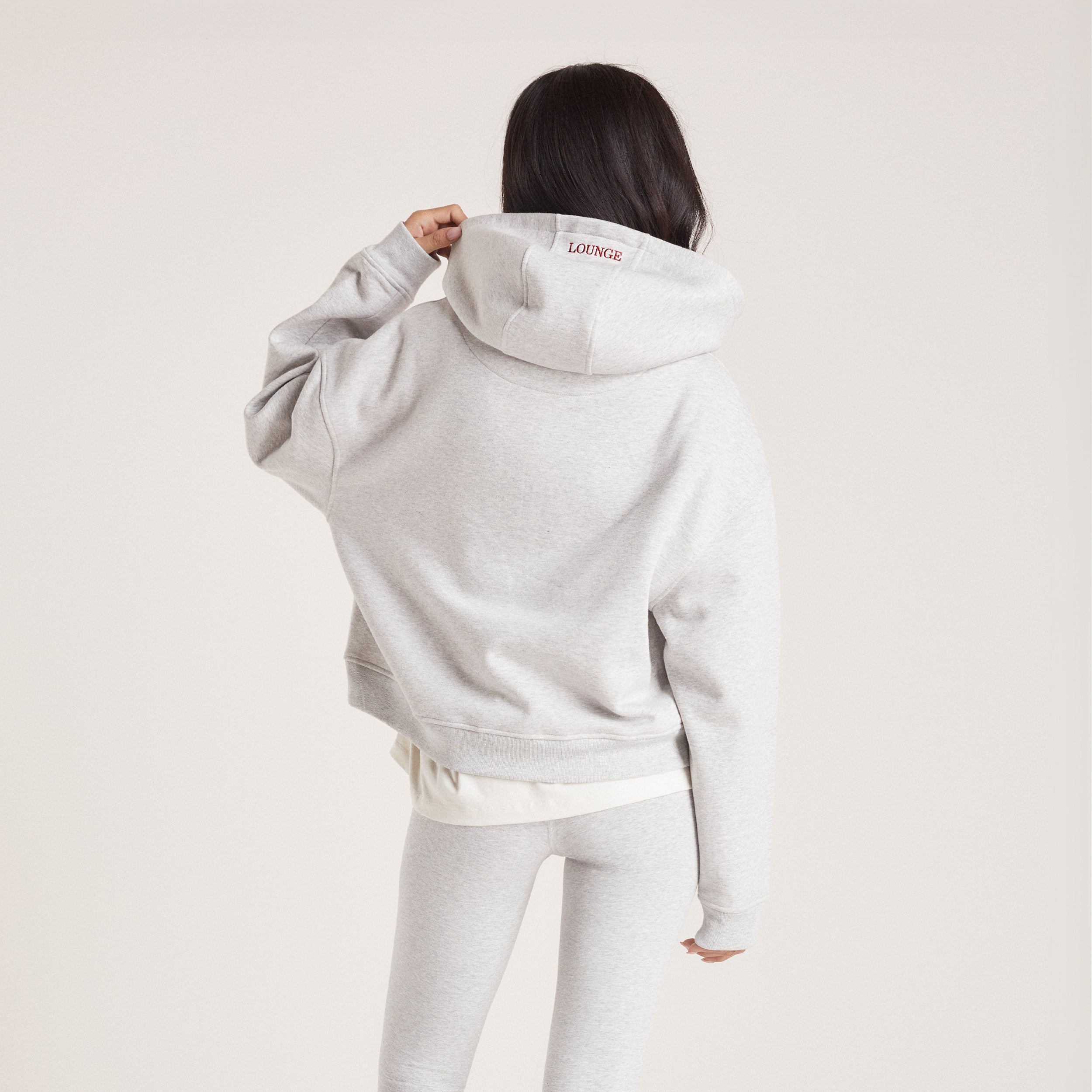 Boxy Hoodie - Grey Marl - Image 2