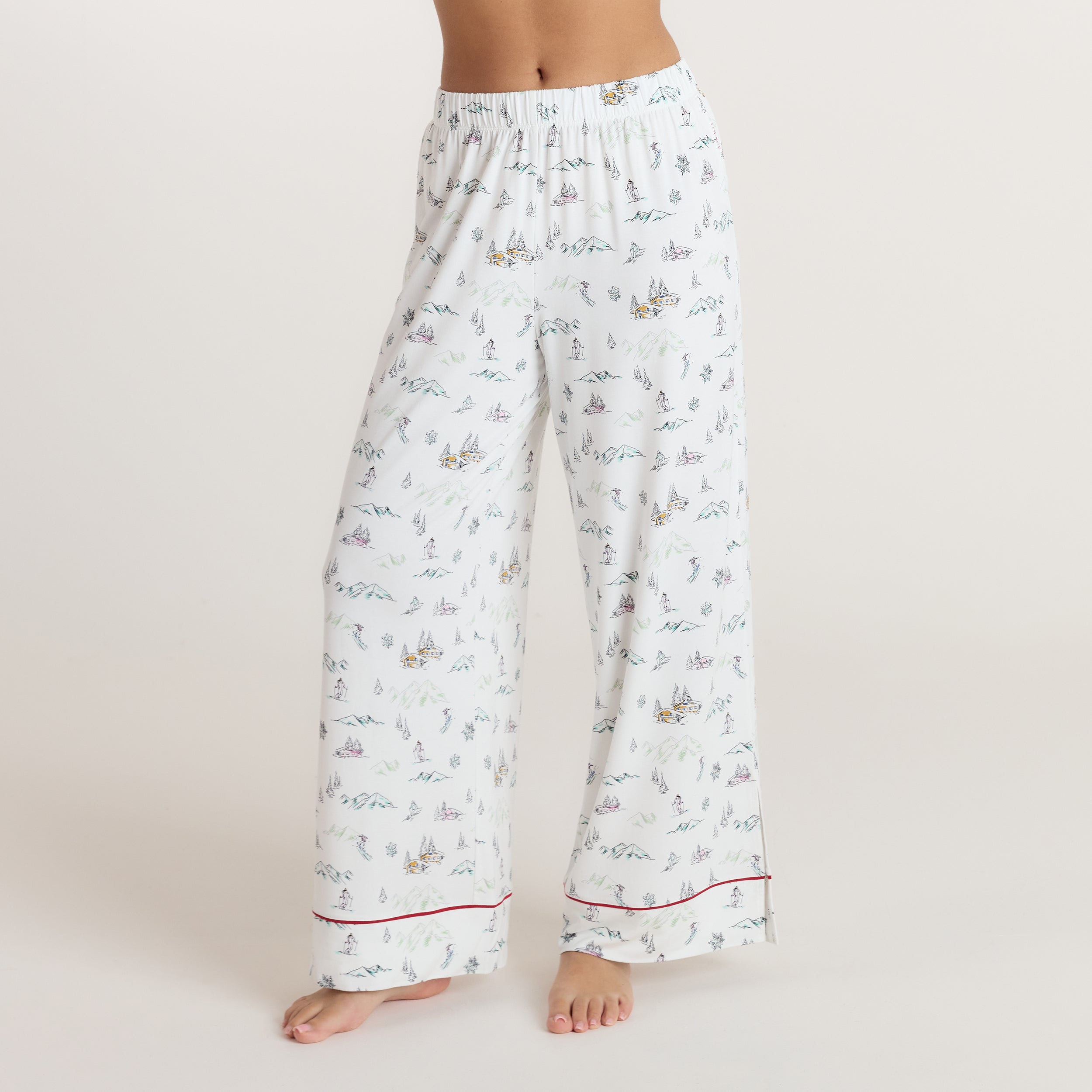 Alpine Dreams Pyjama Bottoms - Ski Print - Image 3