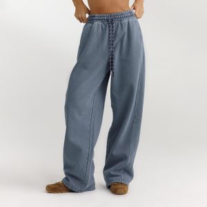 Straight-Leg Joggers - Washed Blue