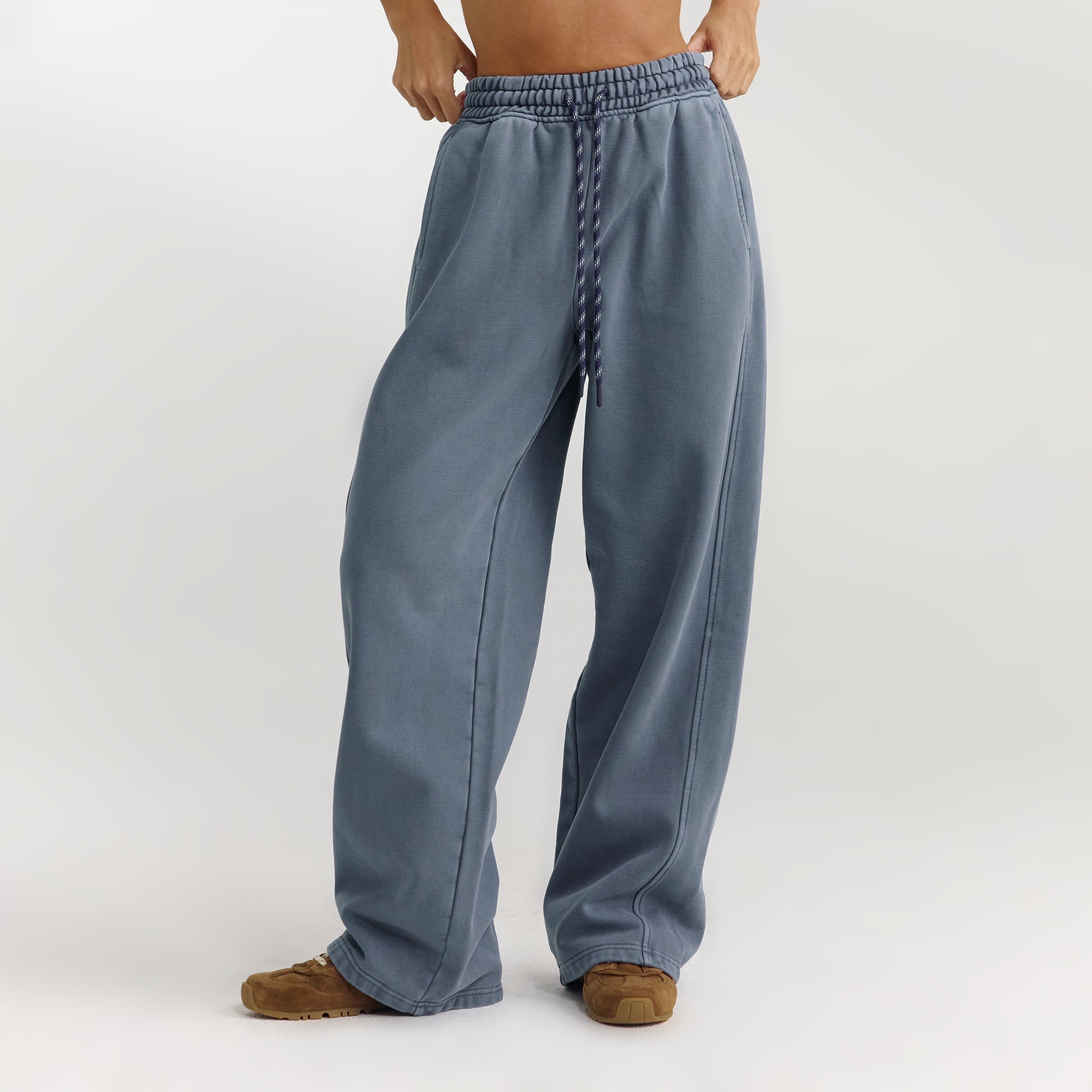 Straight-Leg Joggers - Washed Blue