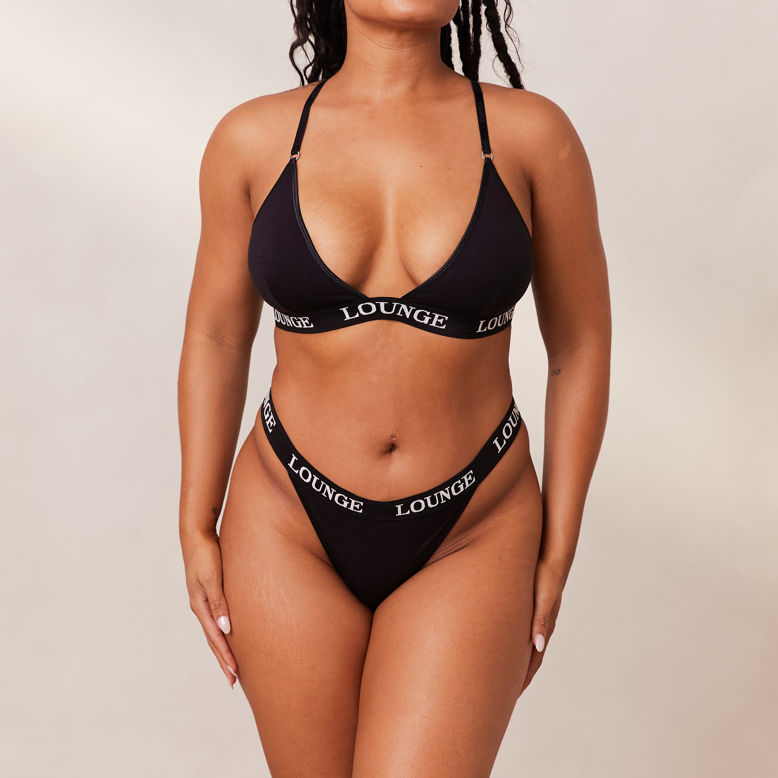 Bamboo Triangle Bra - All Black - Image 9