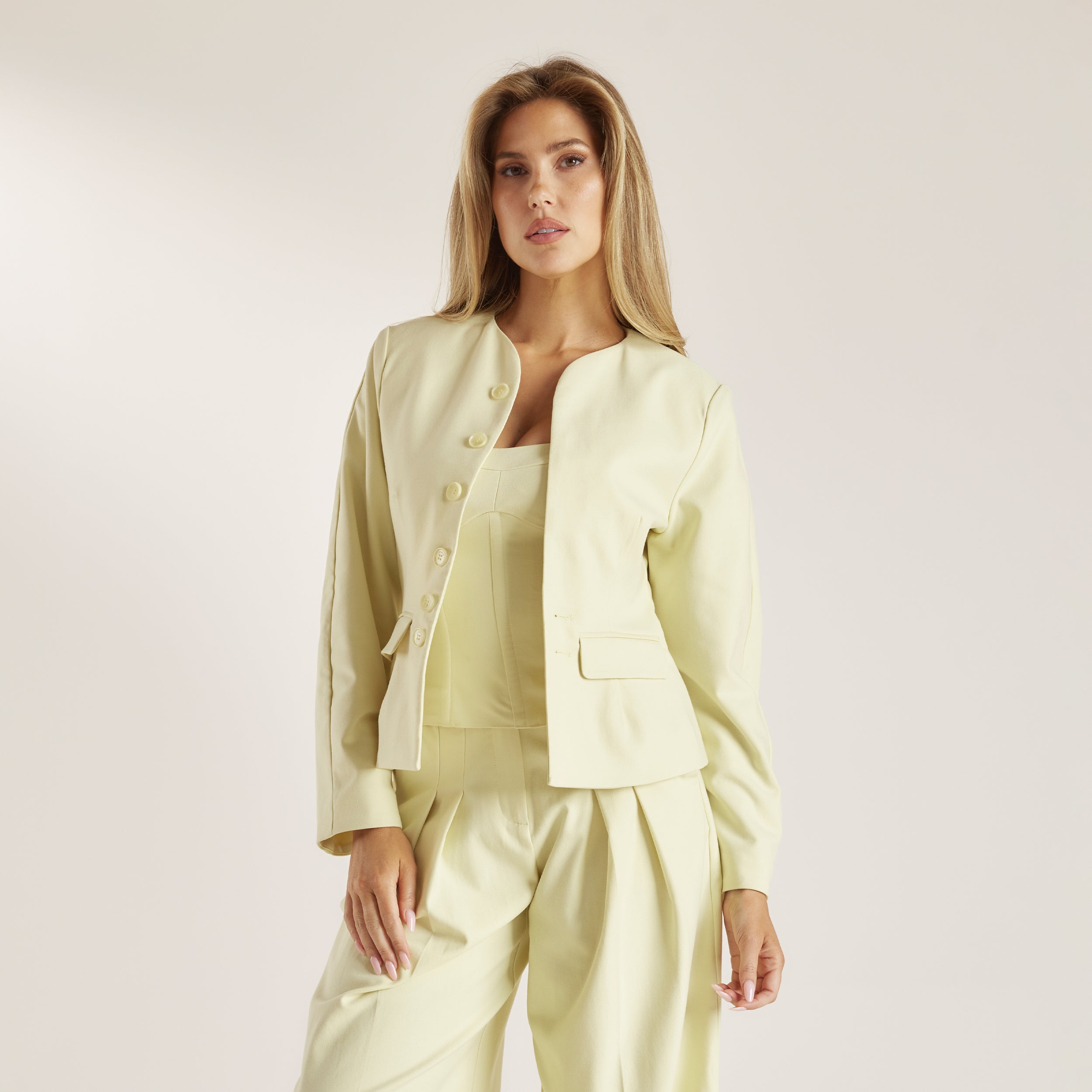 Structured Jacket - Buttermilk - Image 3