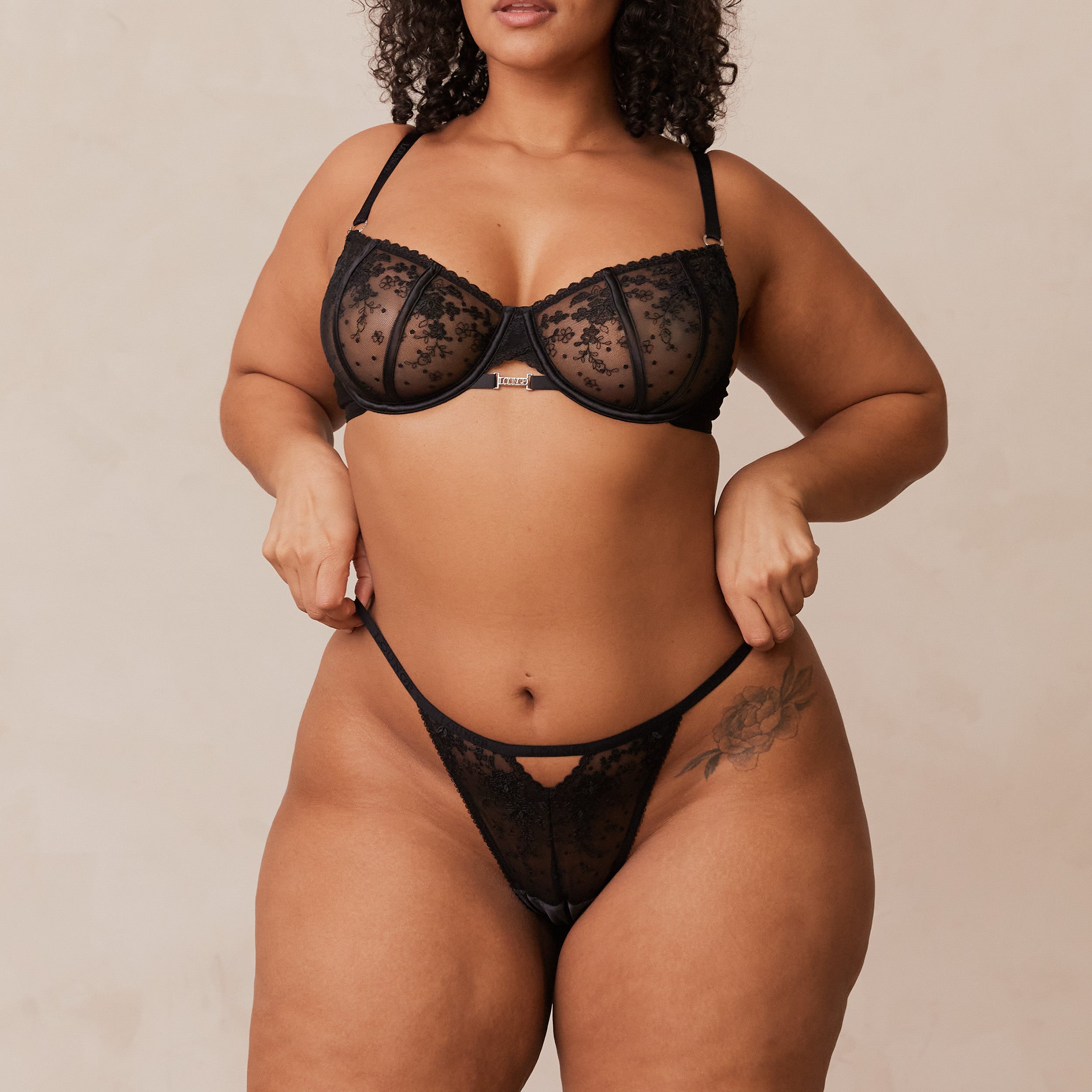 Flirt Balcony Bra - Black - Image 21