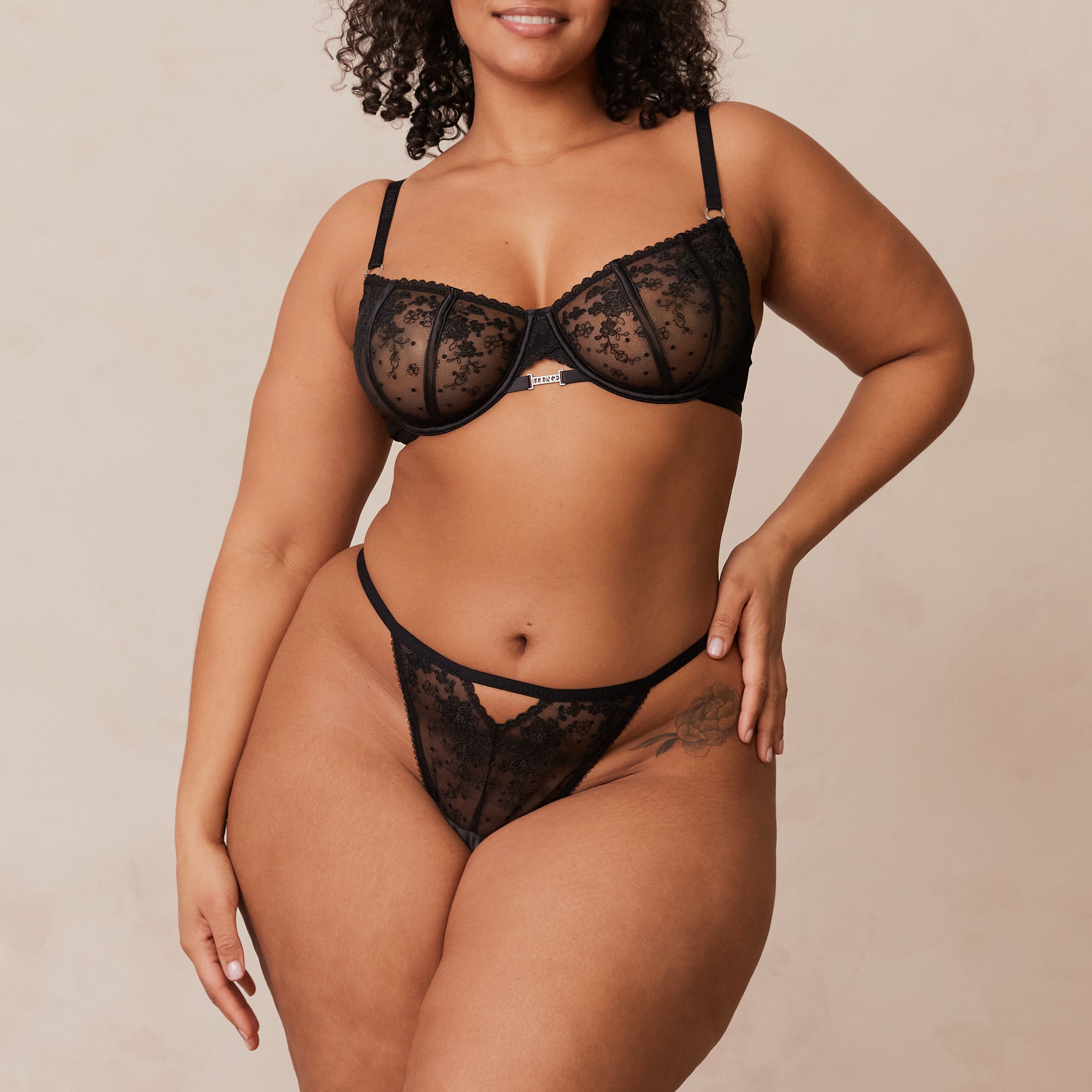 Flirt Balcony Bra - Black - Image 9