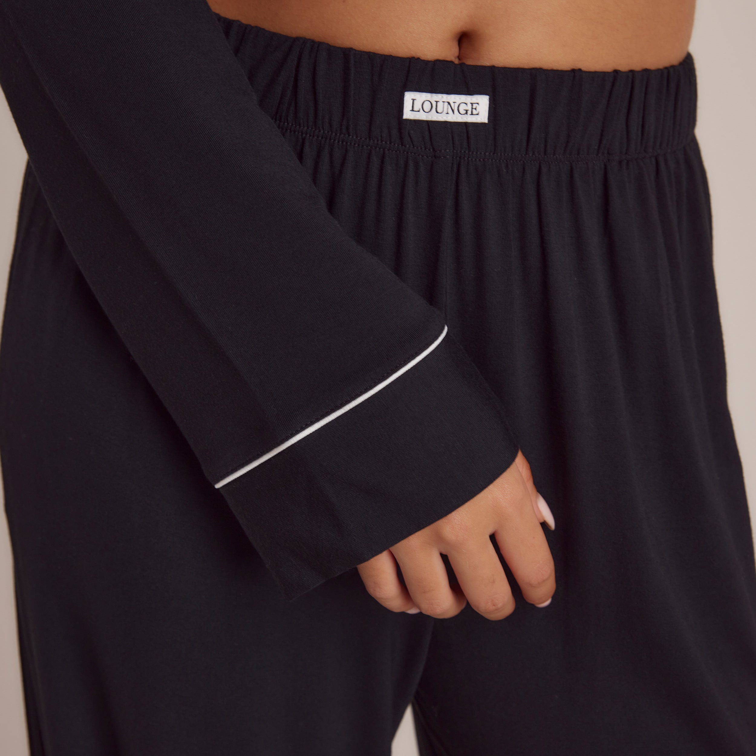 Modal Pyjama Bottoms - Black - Image 3