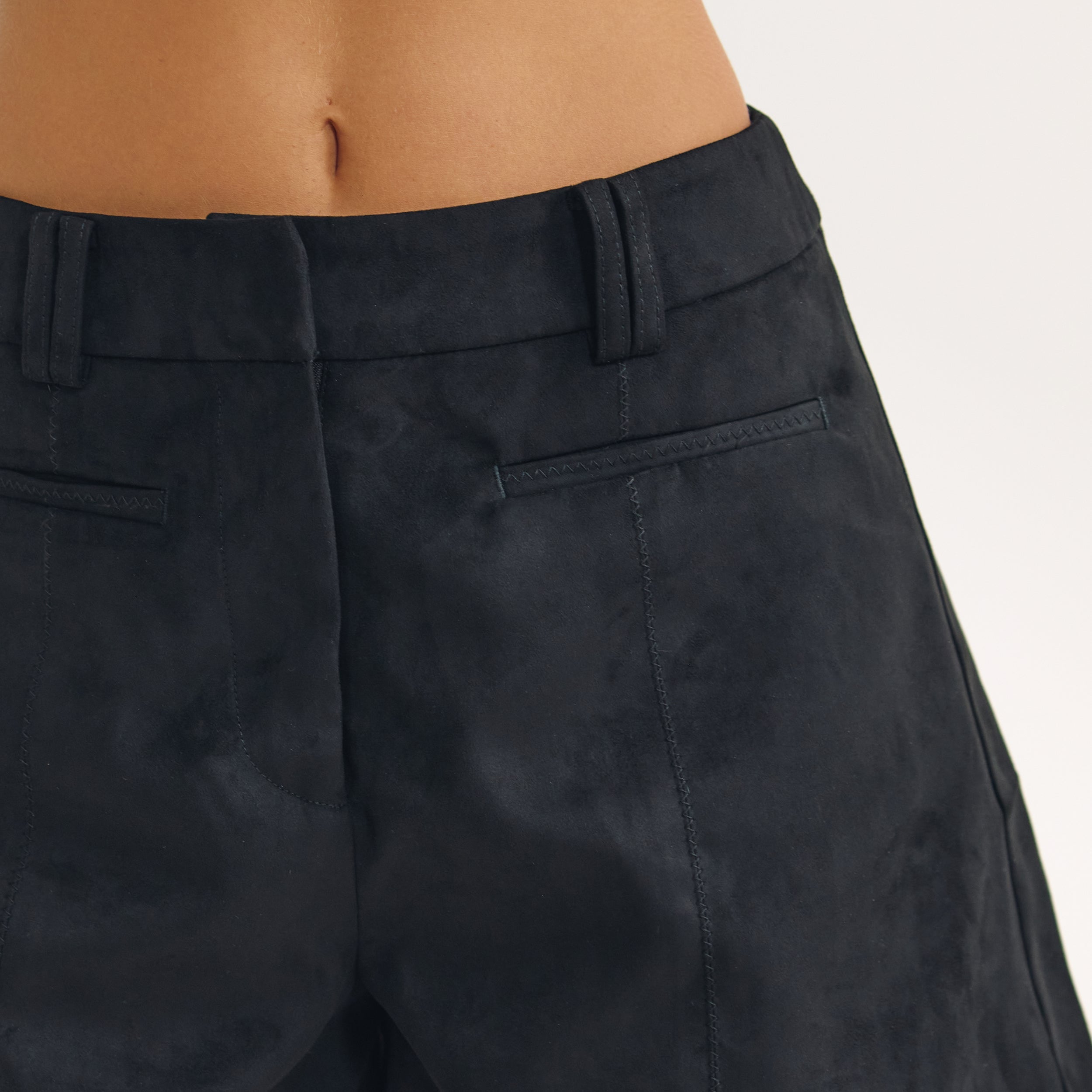 Suedette Shorts - Black - Image 3