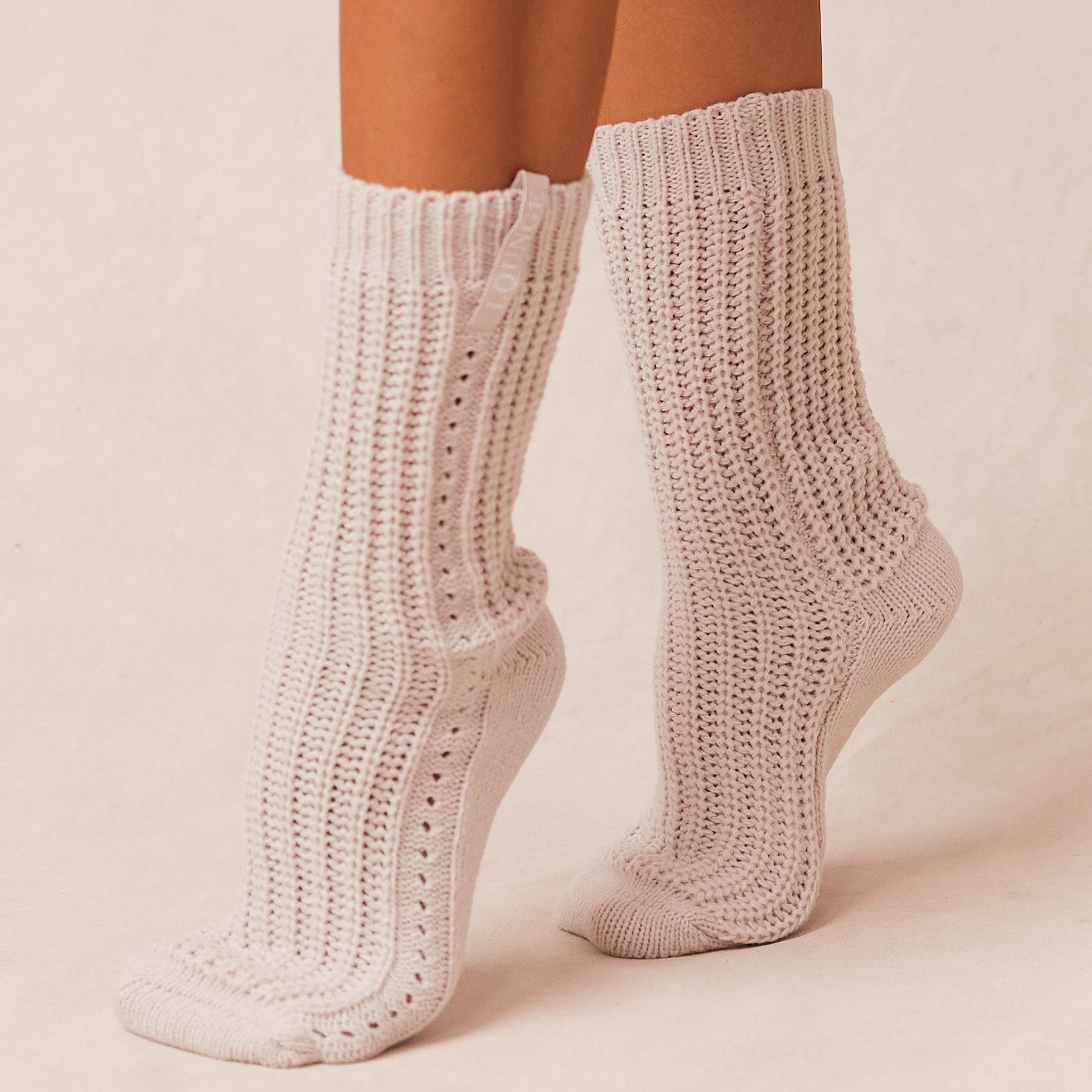 Snooze Knitted Socks - Cream - Image 3