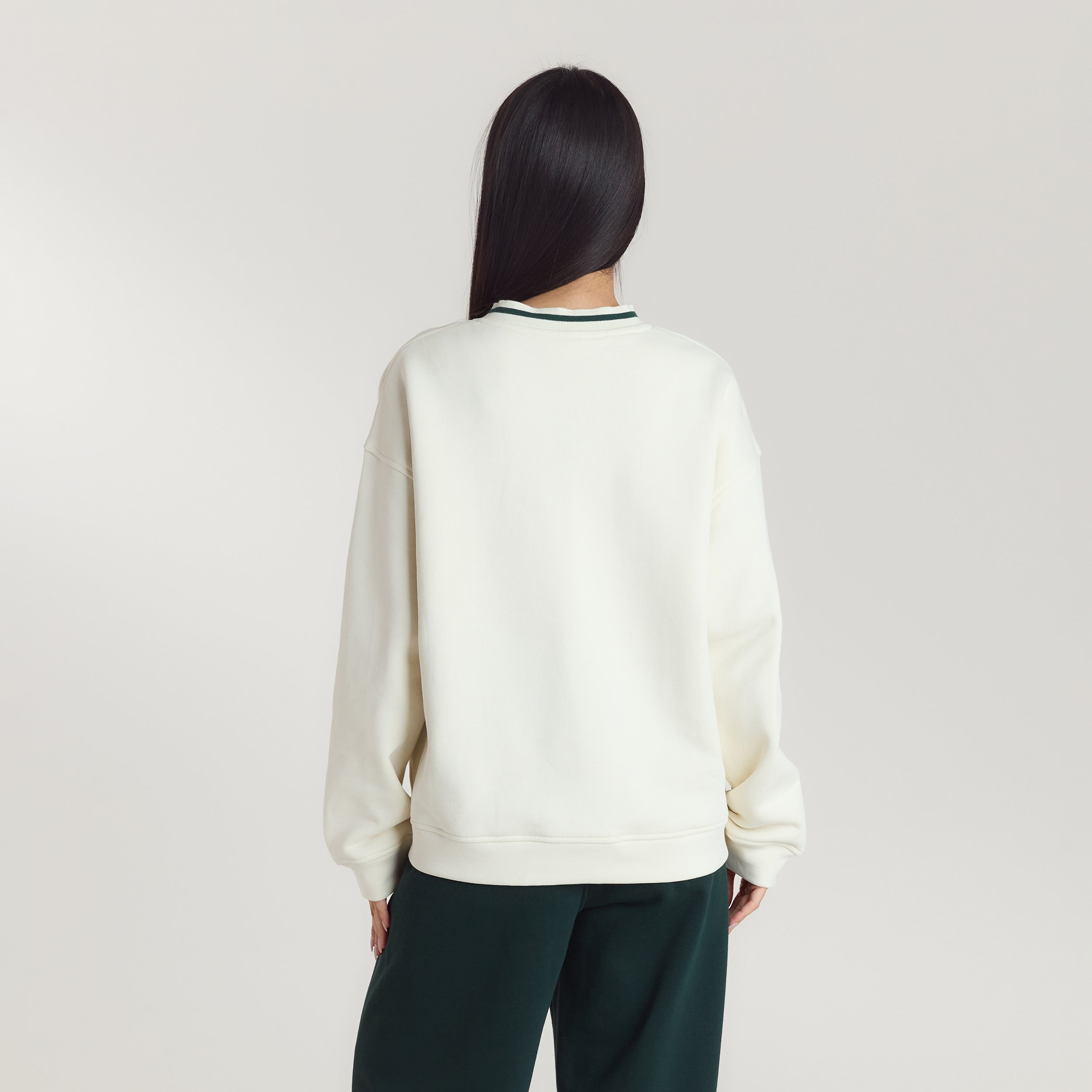 Lounge Living V-Neck Jumper - Cream - Image 2