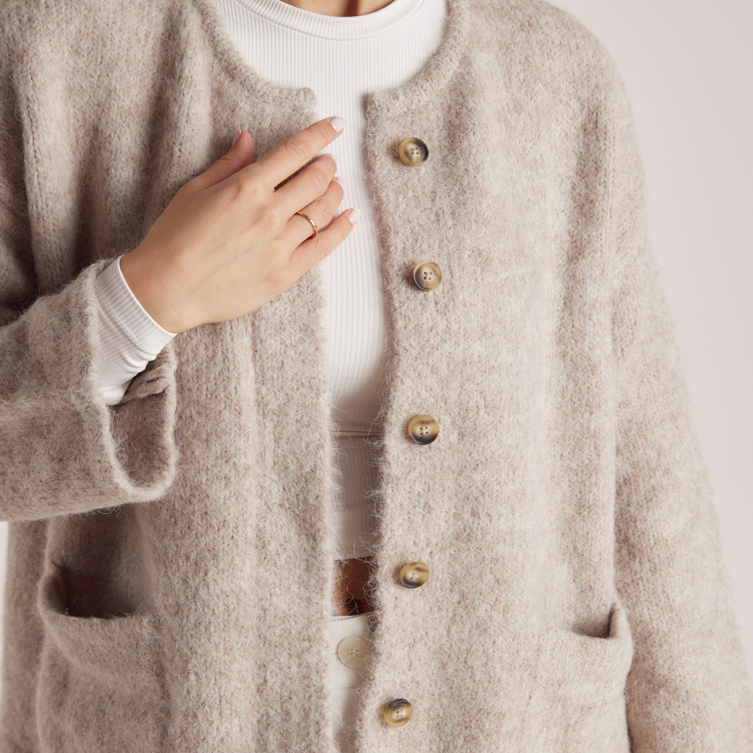 Alpaca Blend Jacket - Mink - Image 4