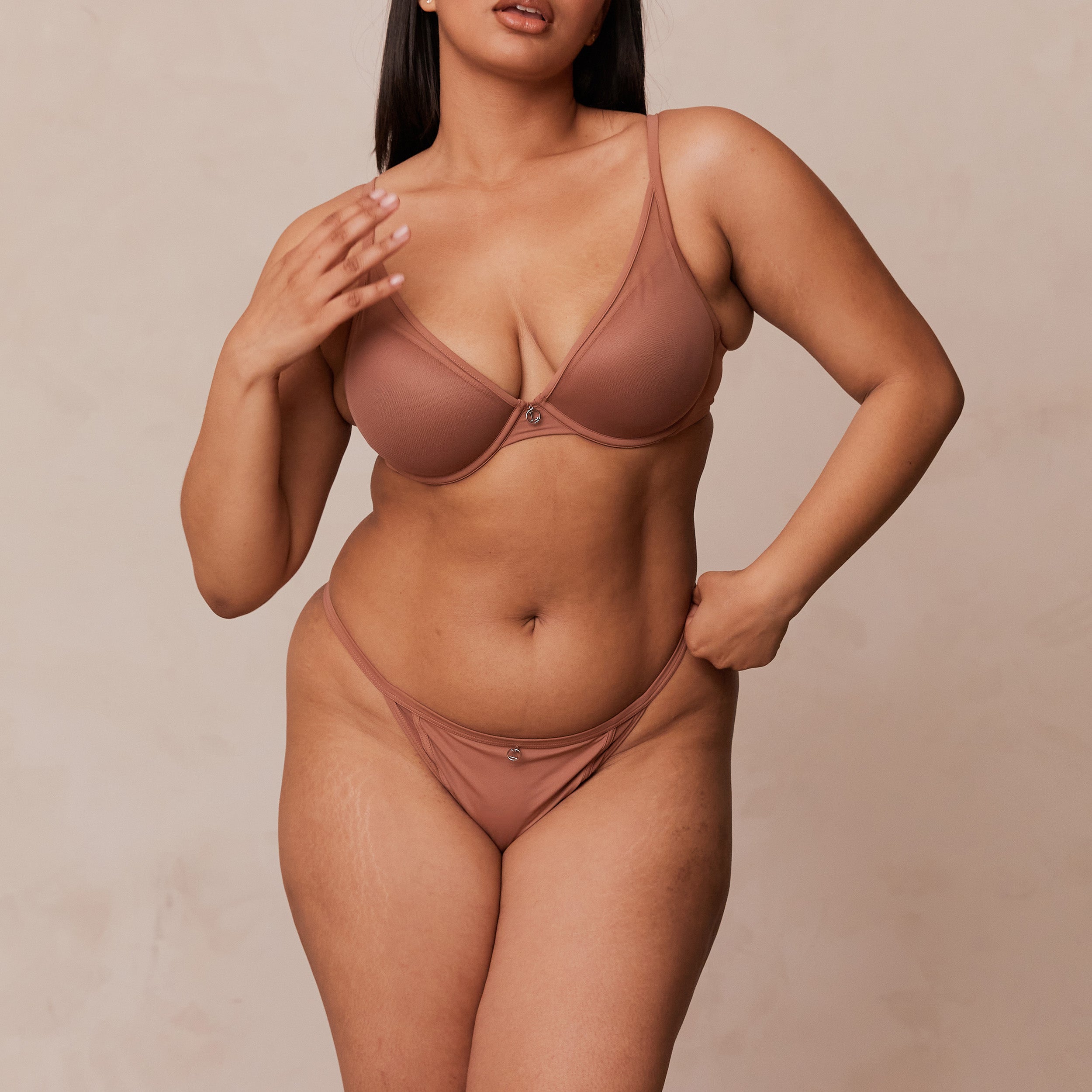 Classic Plunge T-shirt Bra - Mocha - Image 19
