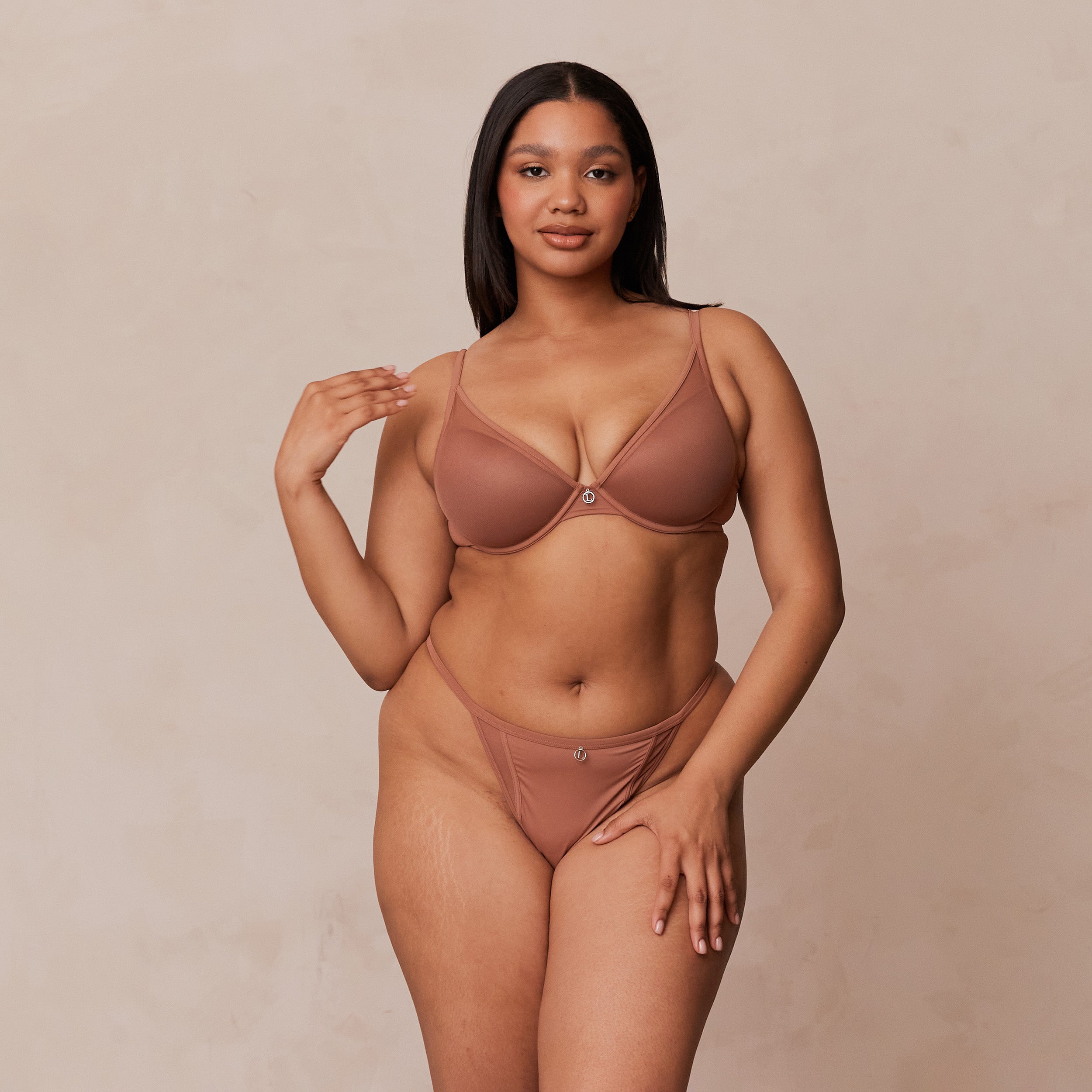 Classic Plunge T-shirt Bra - Mocha - Image 8