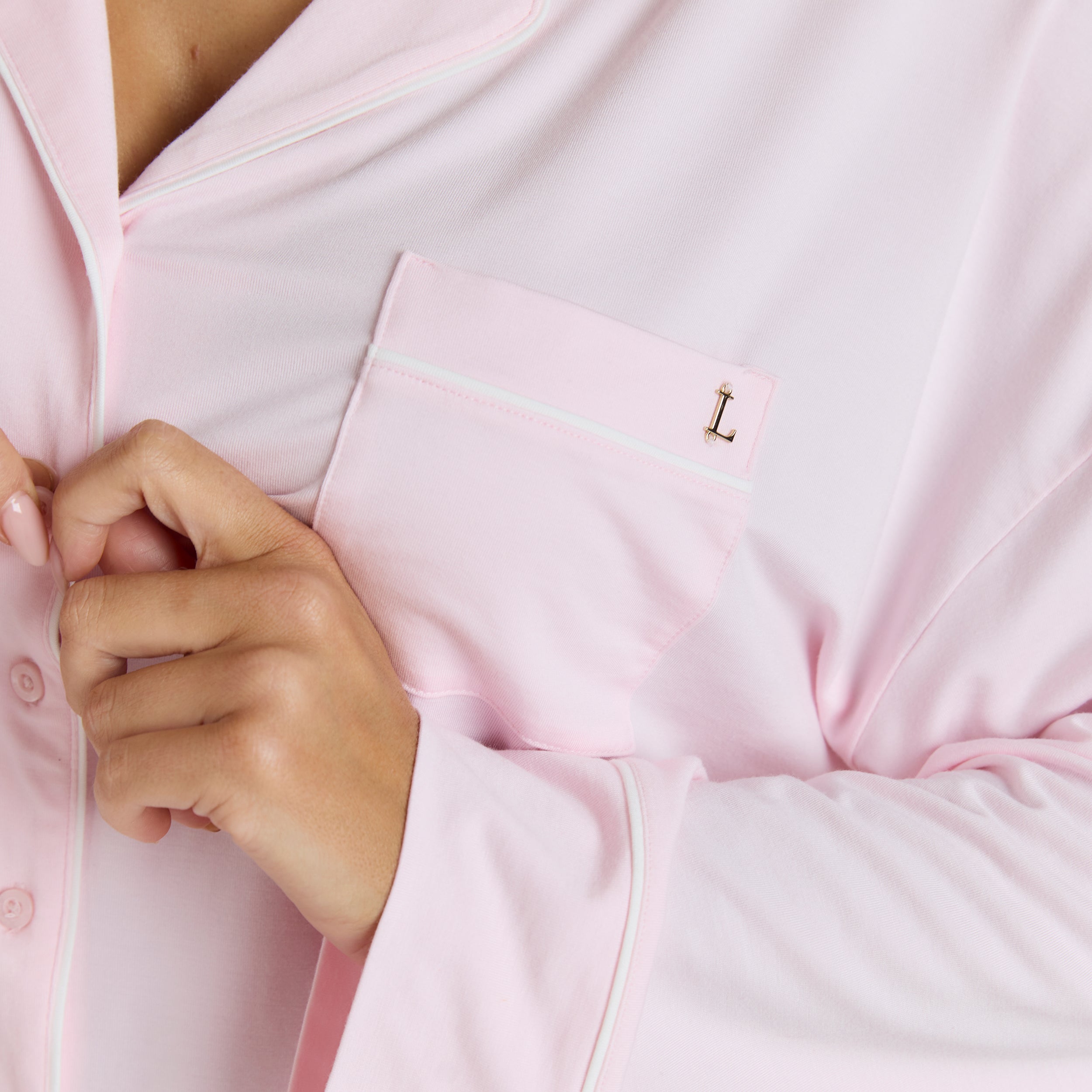 Modal Pyjama Shirt - Pink - Image 4