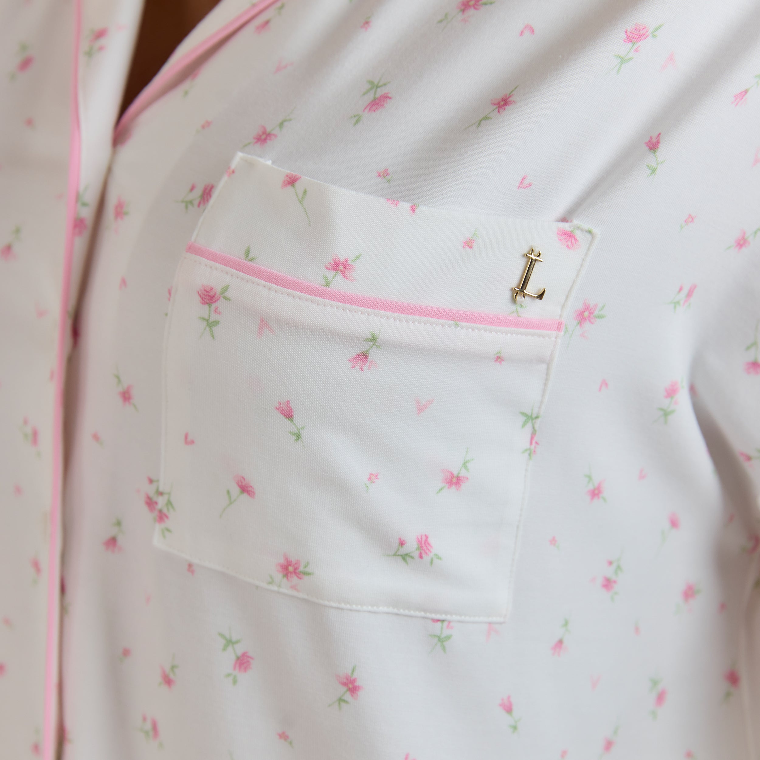 Modal Pyjama Shirt - Floral Print - Image 4