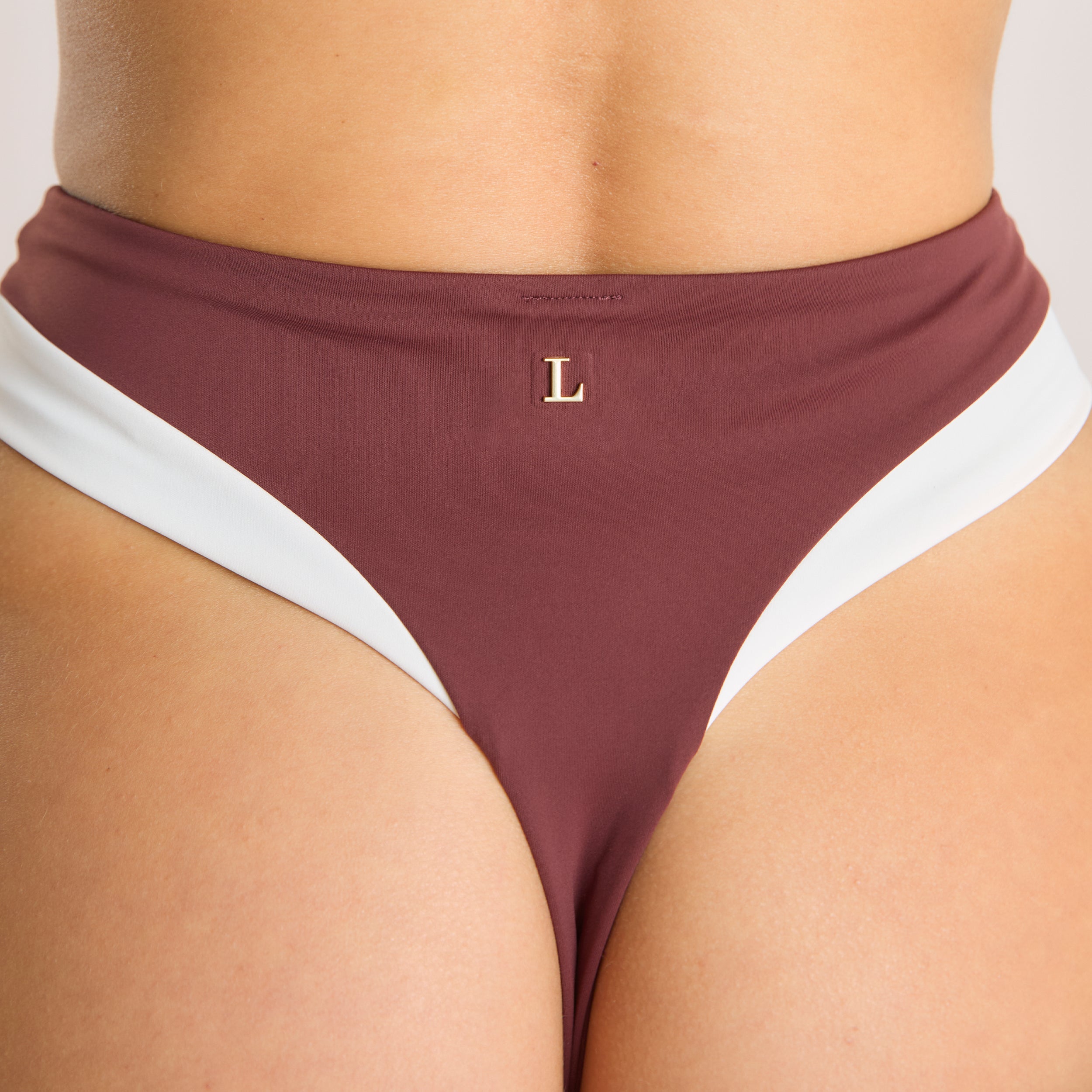 Monaco High-Waisted Bikini Thong - Plum - Image 3
