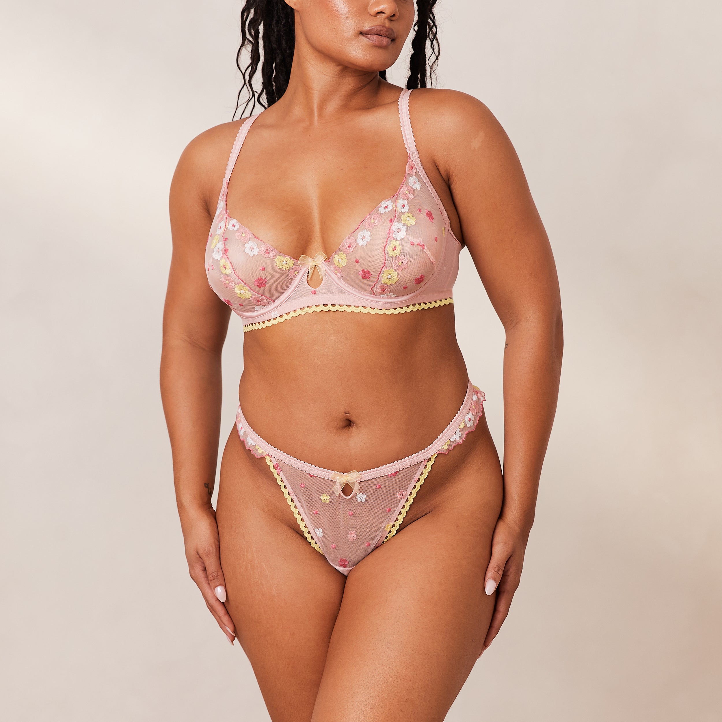 Fleur Balcony Bra - Pink - Image 9