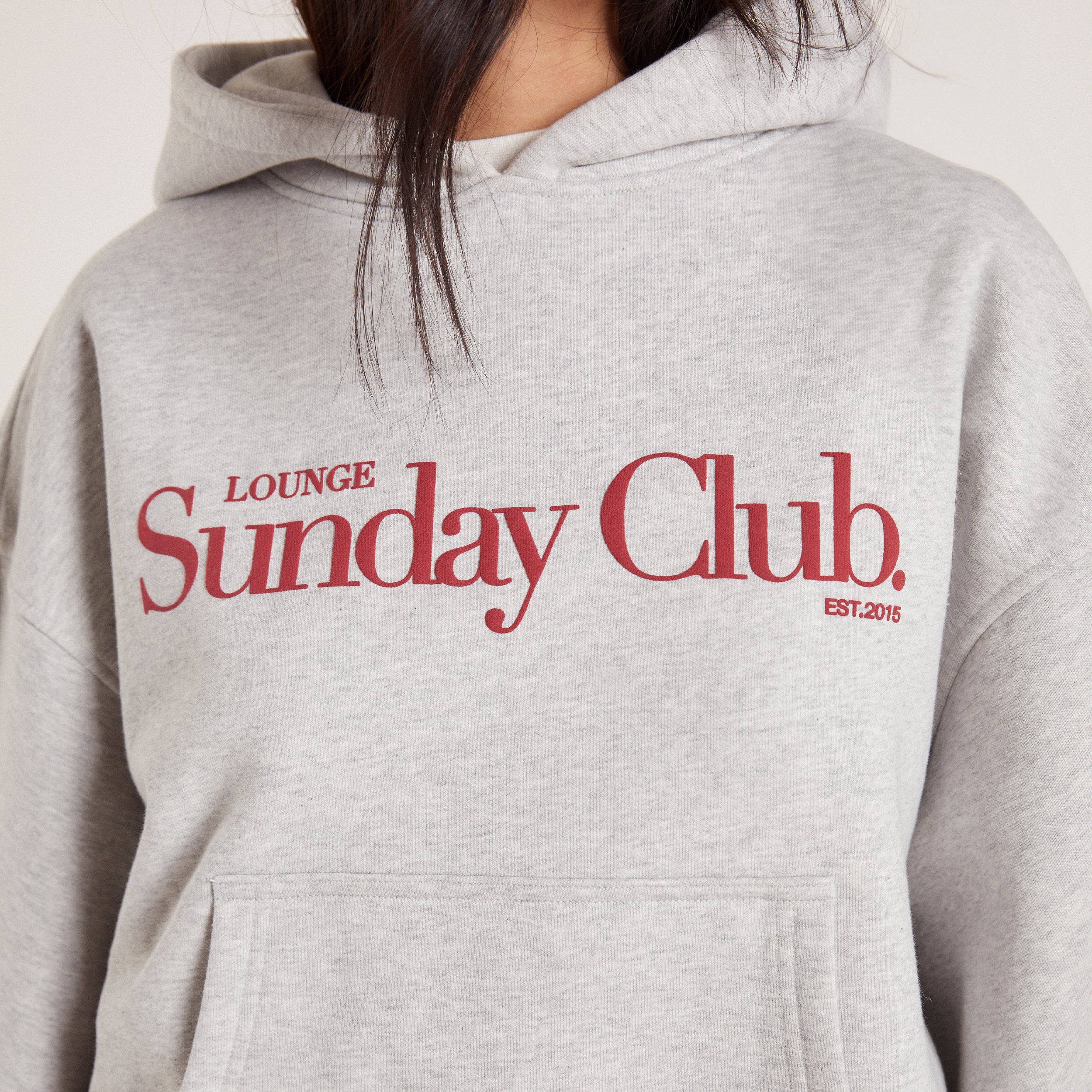 Boxy Hoodie - Grey Marl - Image 3
