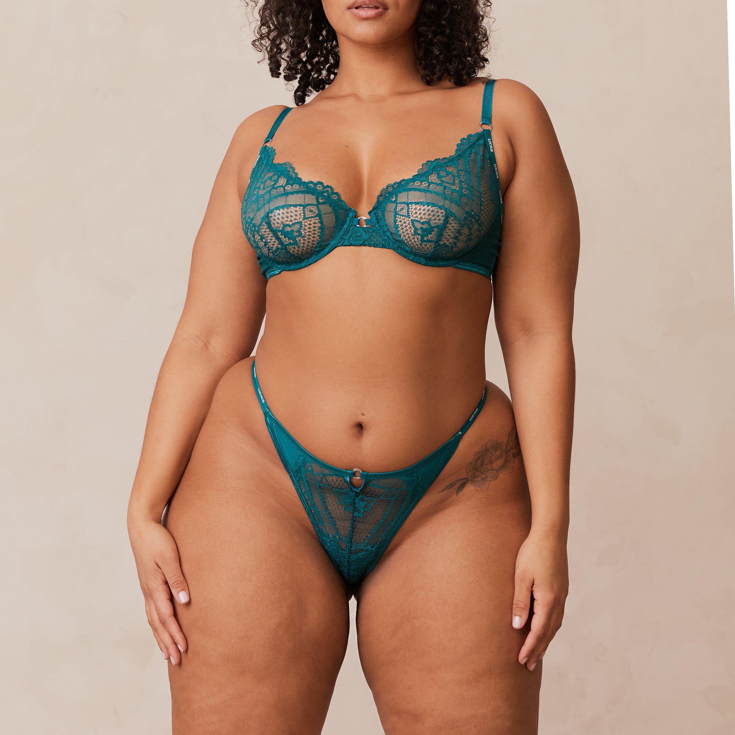 Charmed Balcony Bra - Turquoise - Image 9