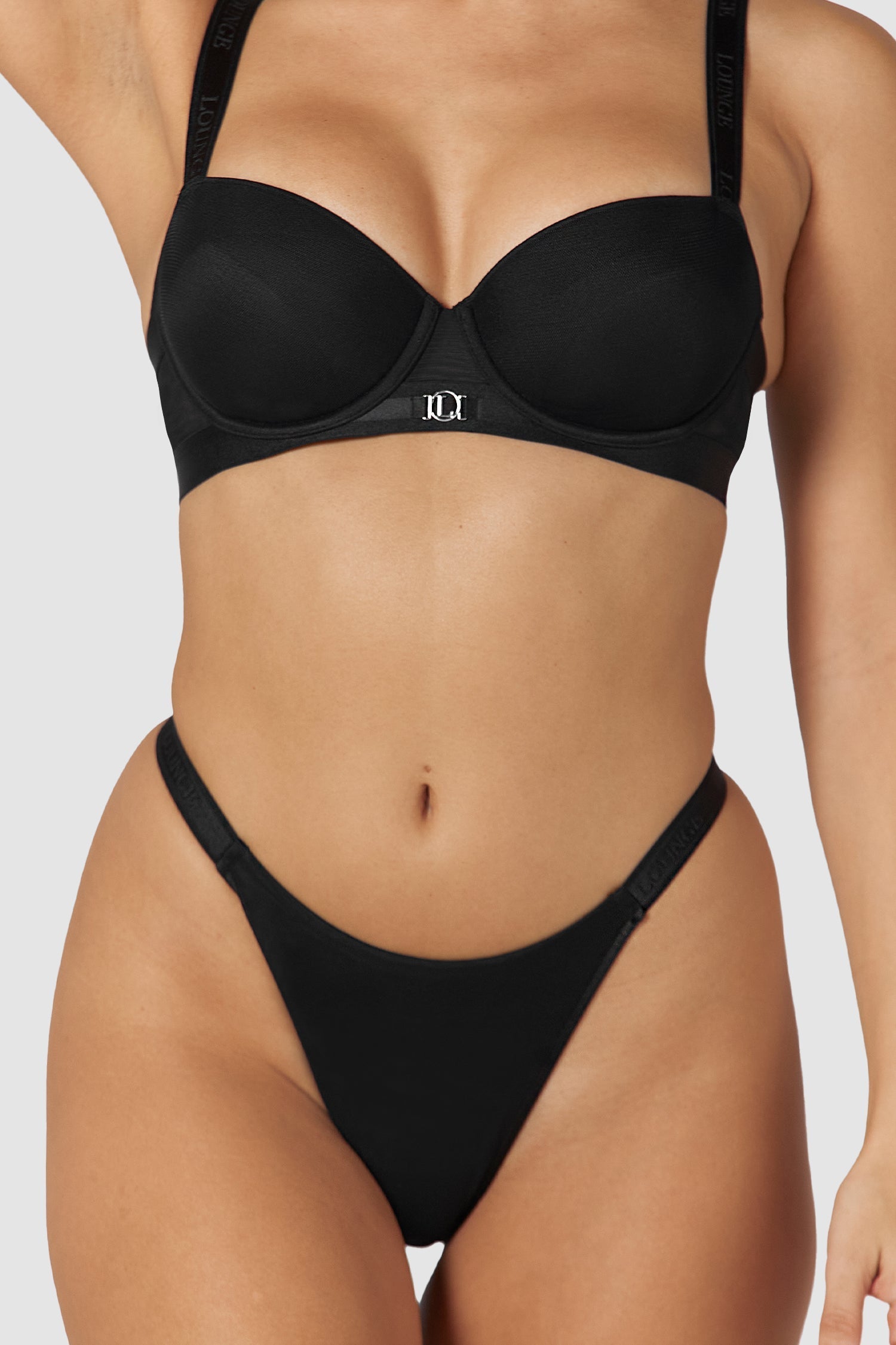 Smooth Mesh T-shirt Bra - Black - Image 16