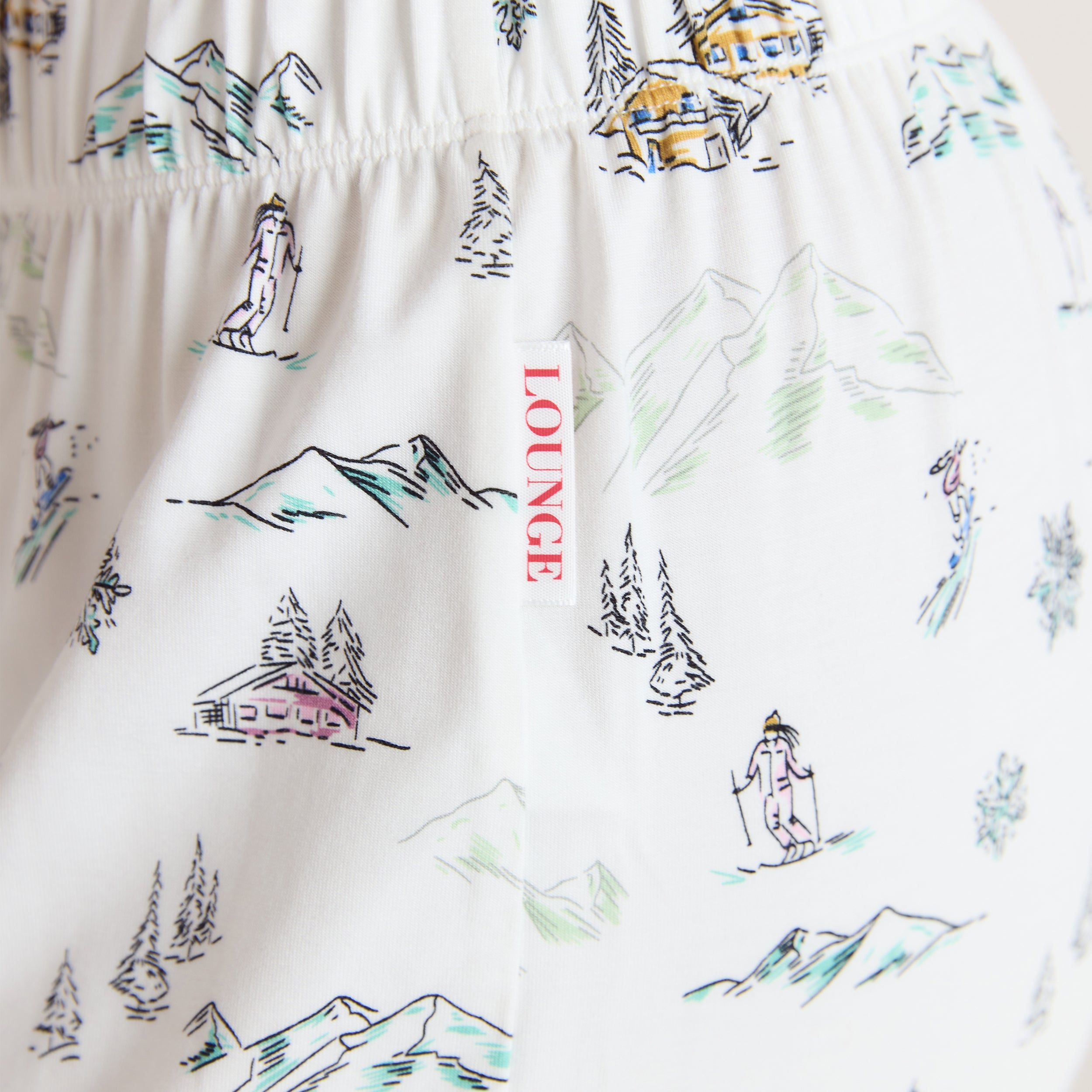 Alpine Dreams Pyjama Bottoms - Ski Print - Image 4