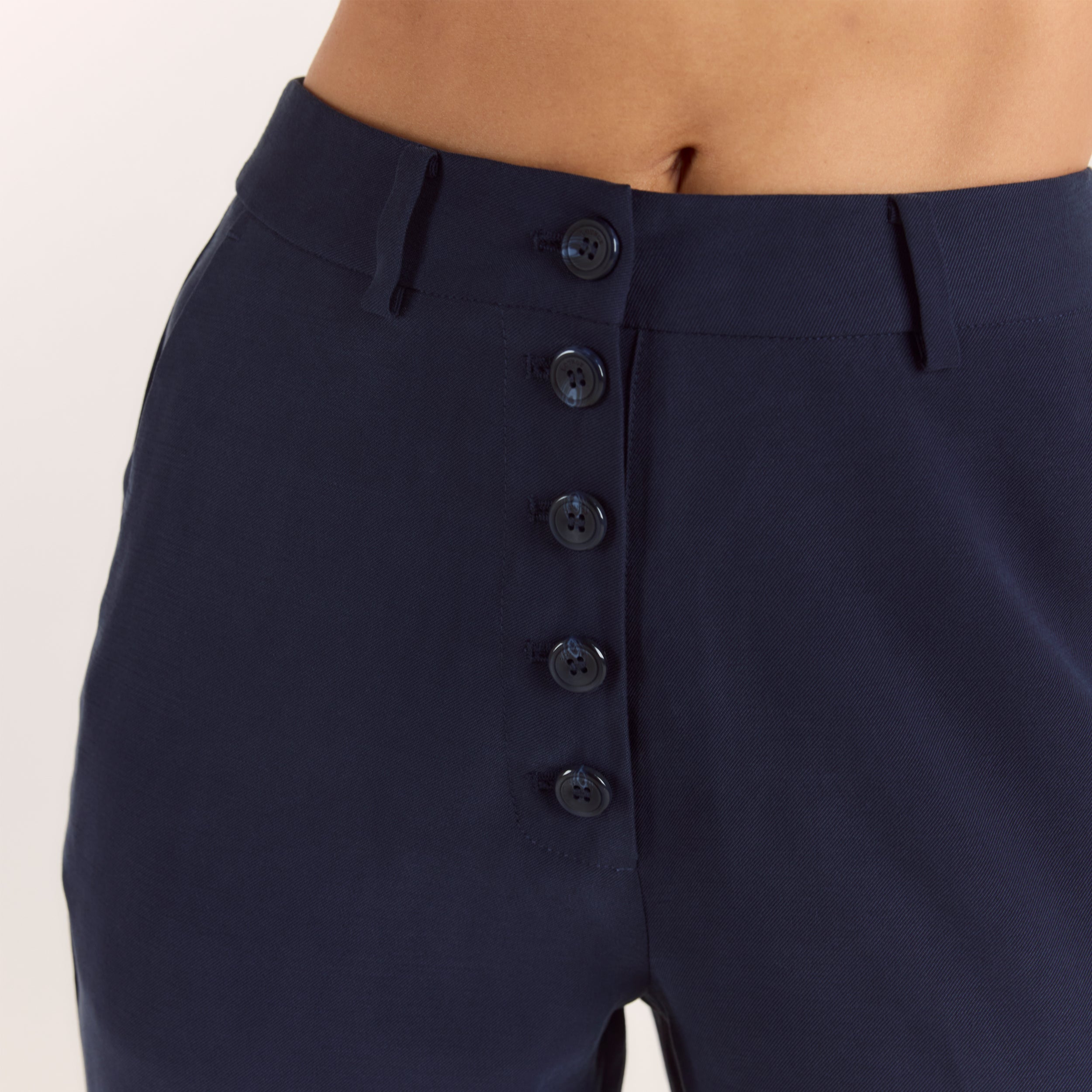 90s Straight-Leg Trousers - Navy - Image 4