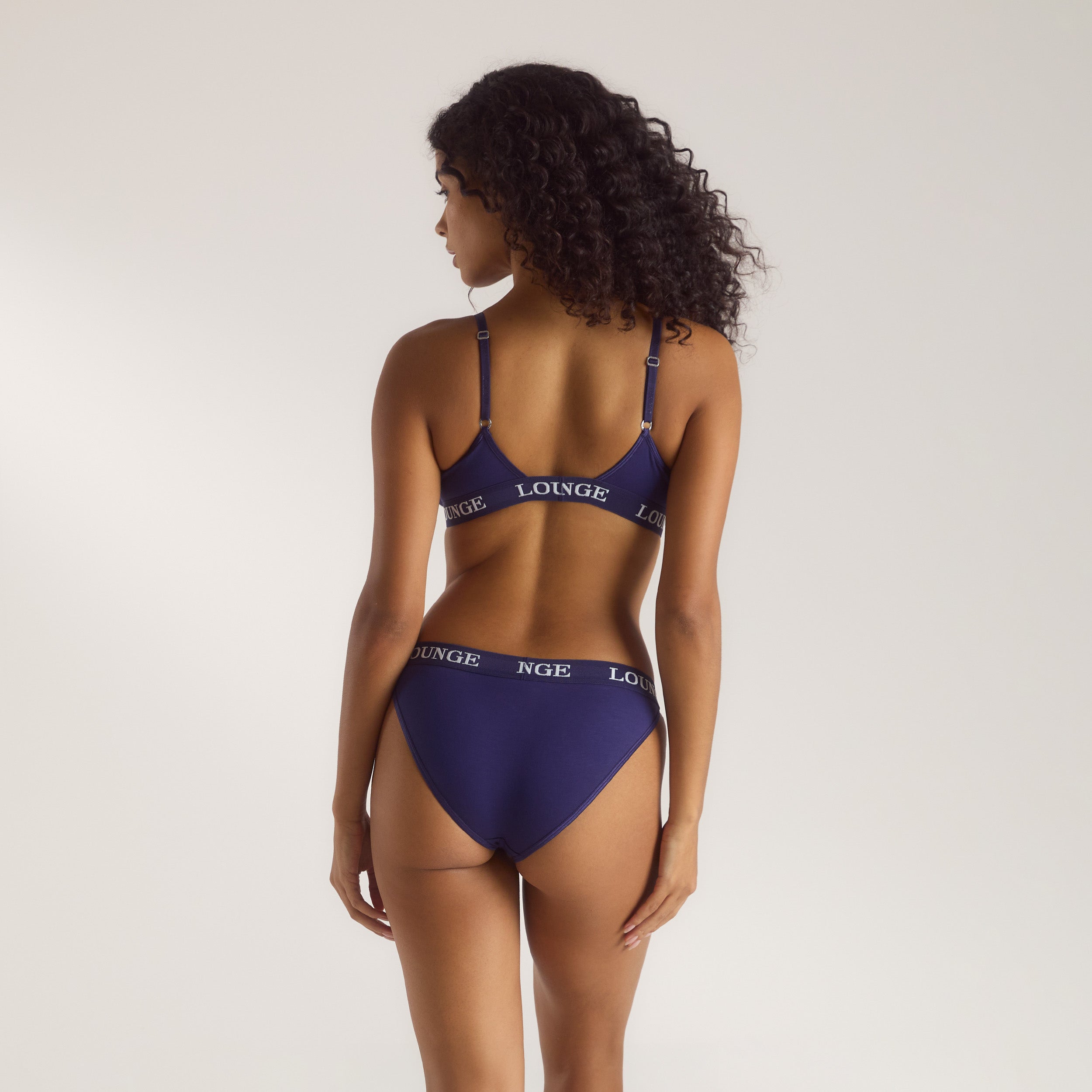 Bamboo Triangle Bra - Navy - Image 10