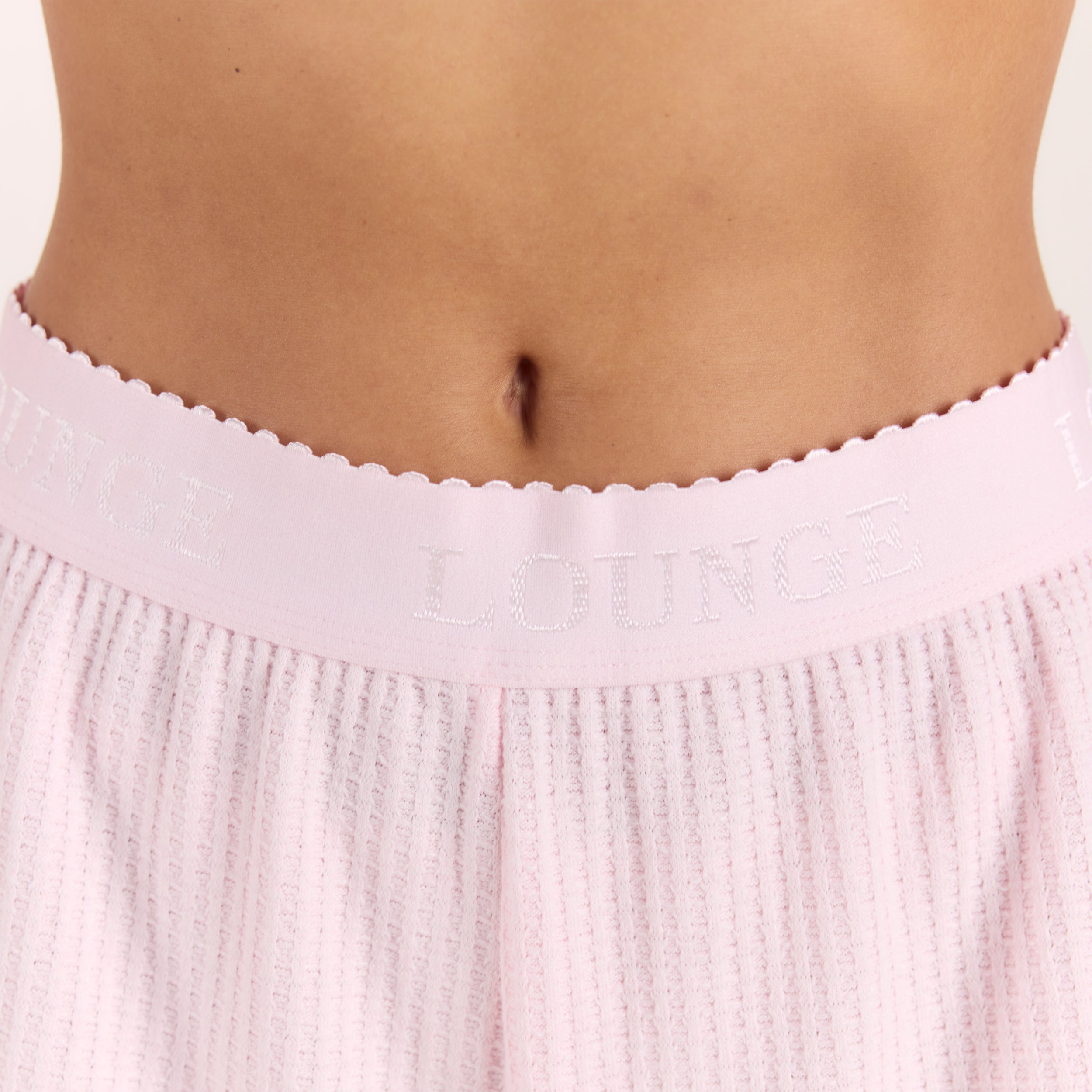 Soft Waffle Pyjama Shorts - Pink - Image 4